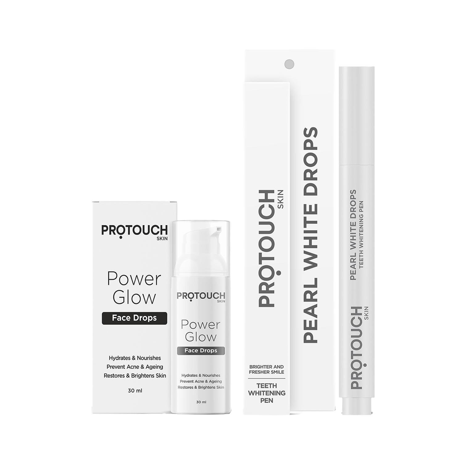 Protouch | Protouch PRO Essentials Teeth Whitening Pen & Power Glow Face Drops Combo
