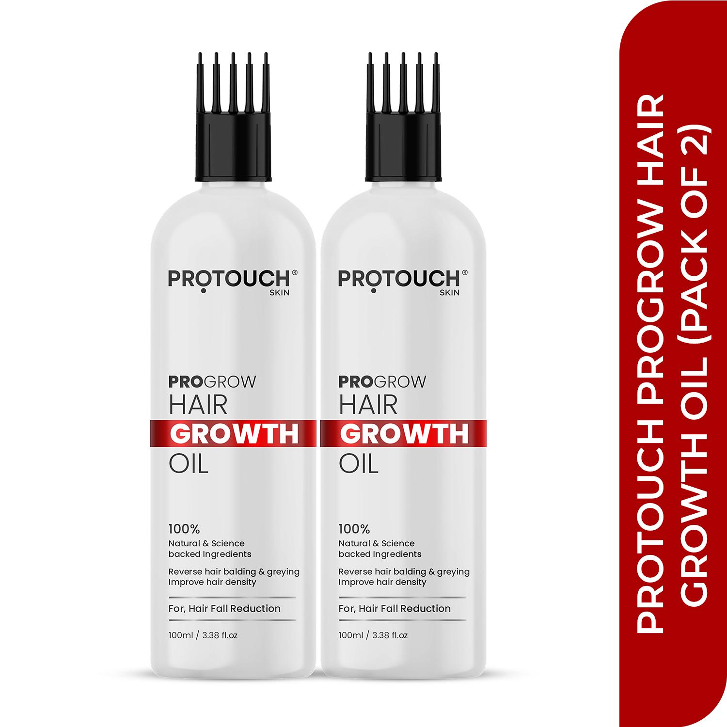 Protouch | Protouch PROGROW Hair Growth Oil with Rosemary, Methi for Anti-Hair fall & Anti-Dandruff - Pack of 2