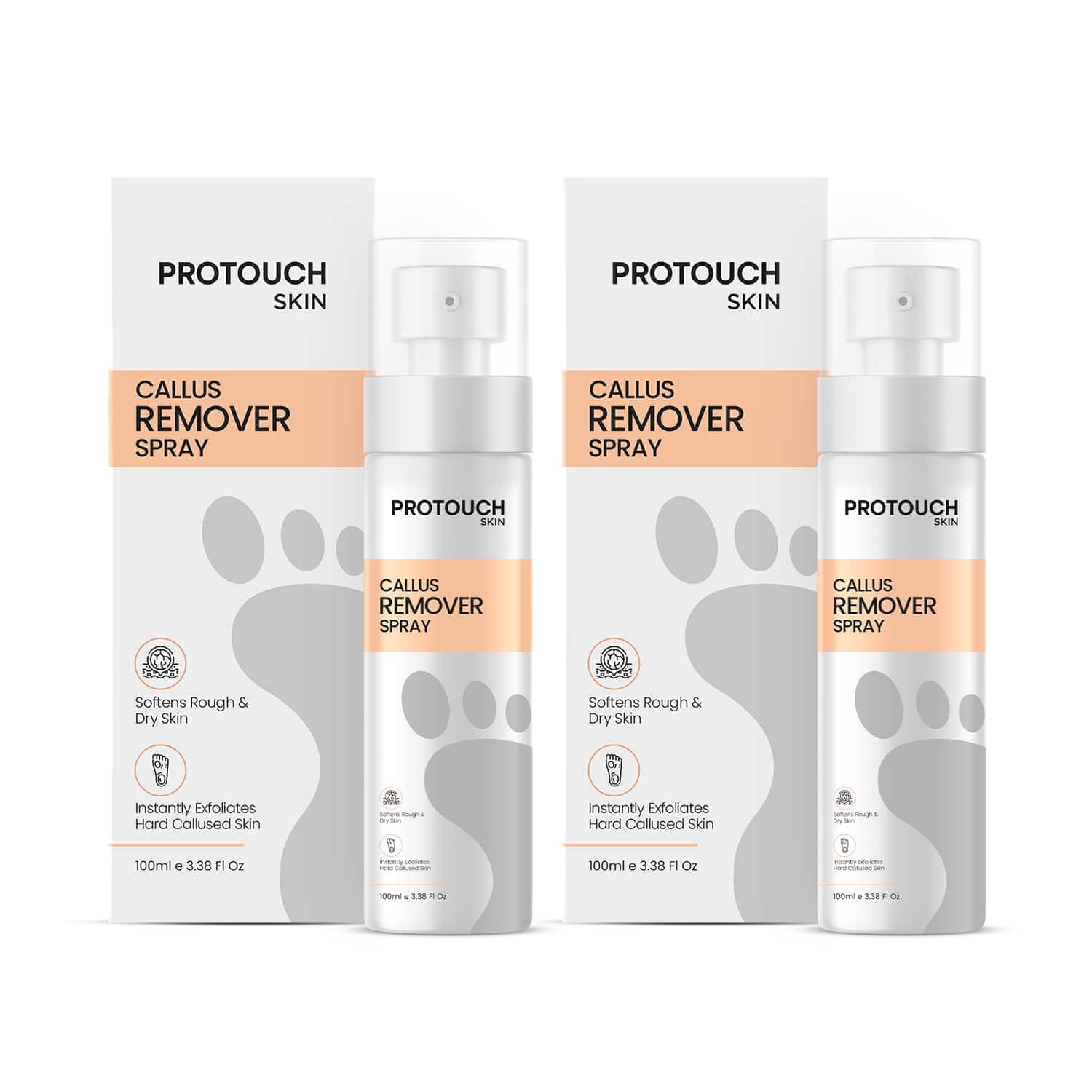 Protouch | Protouch Callus Remover Spray Pack of 2 Combo  - Removes the Tough Dead Skin & Reveal Soft Heels