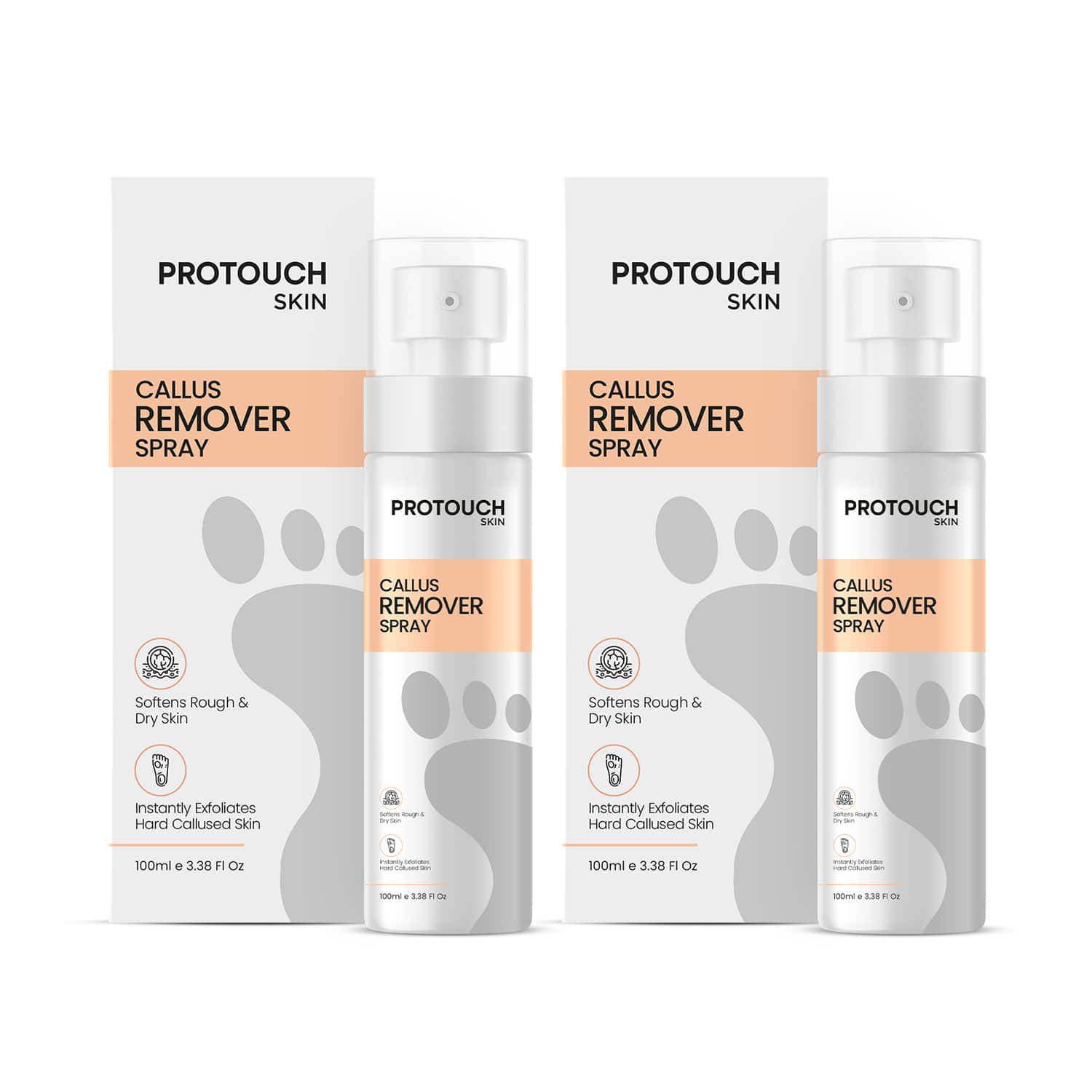 Protouch | Protouch Callus Remover Spray Pack of 2 Combo  - Removes the Tough Dead Skin & Reveal Soft Heels