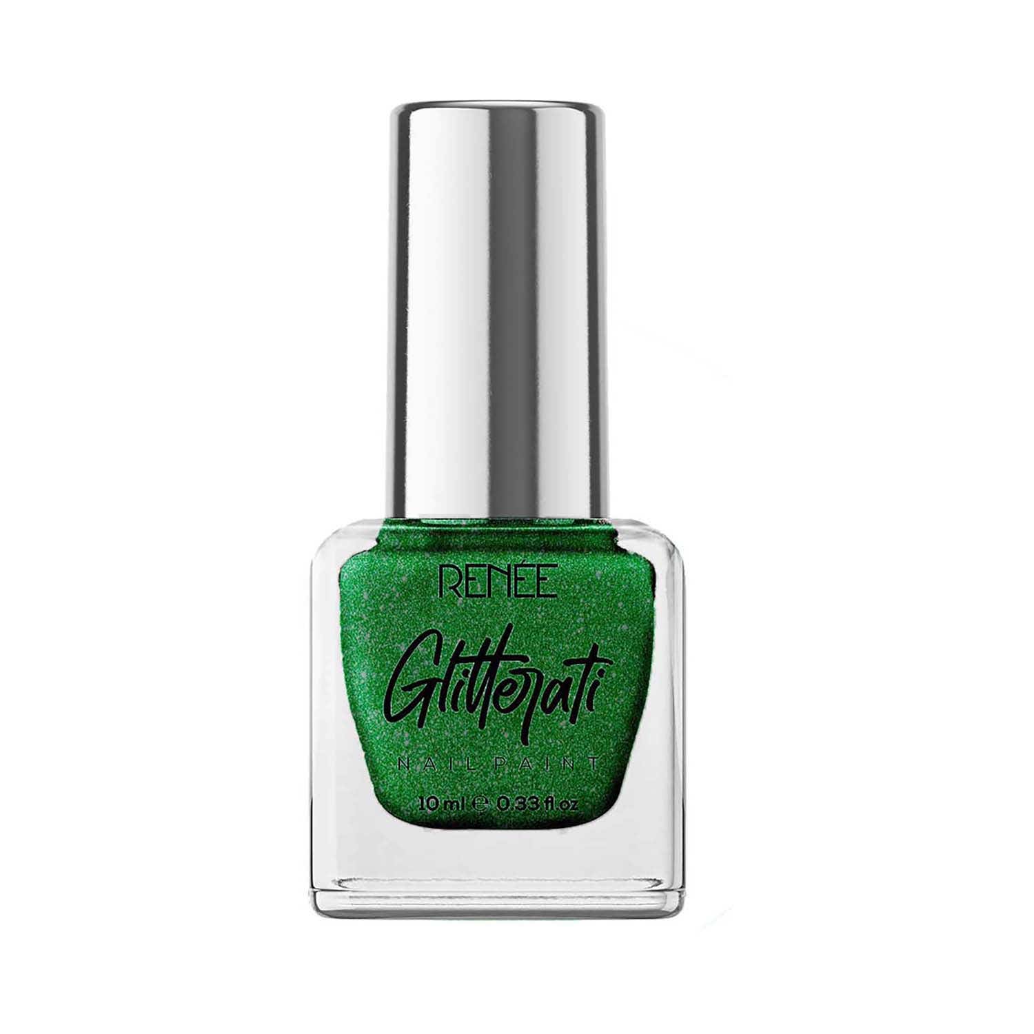 RENEE | Renee Glitterati Nail Paint - Green Sapphire (10 ml)