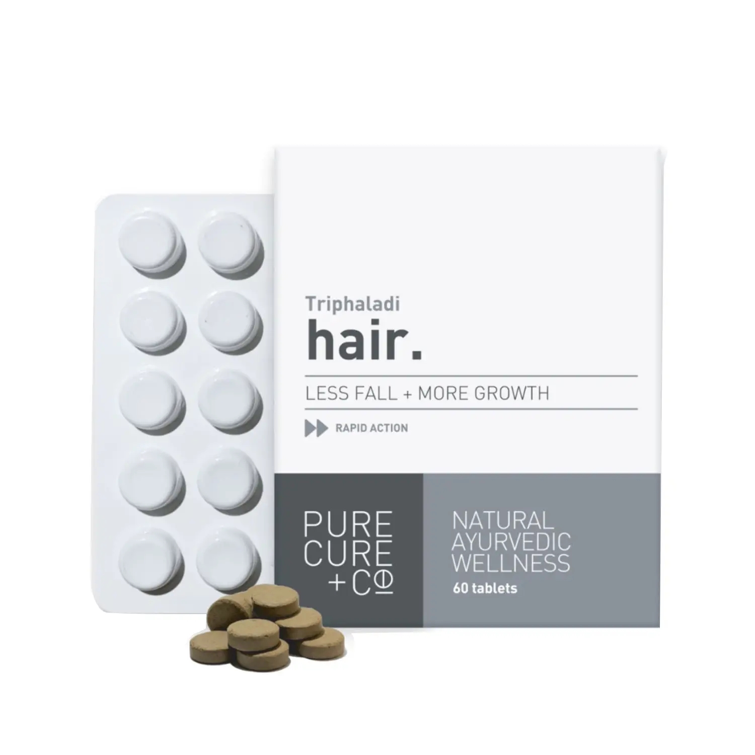 PURECURE+CO | PURECURE+CO Hair Less Fall + More Growth Tablets (60Tablets)