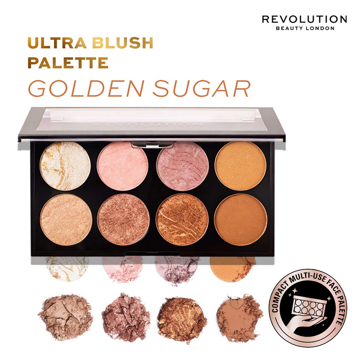 Makeup Revolution | Makeup Revolution Ultra Blush Palette Golden Sugar (13 g)