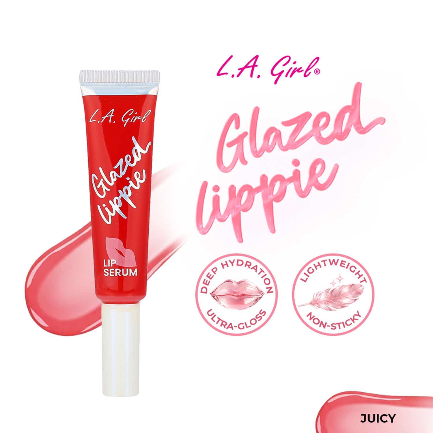 L.A. Girl | L.A. Girl On Cloud Nine Glazed Lippie Lipgloss Lip Serum - Juicy (12 ml)
