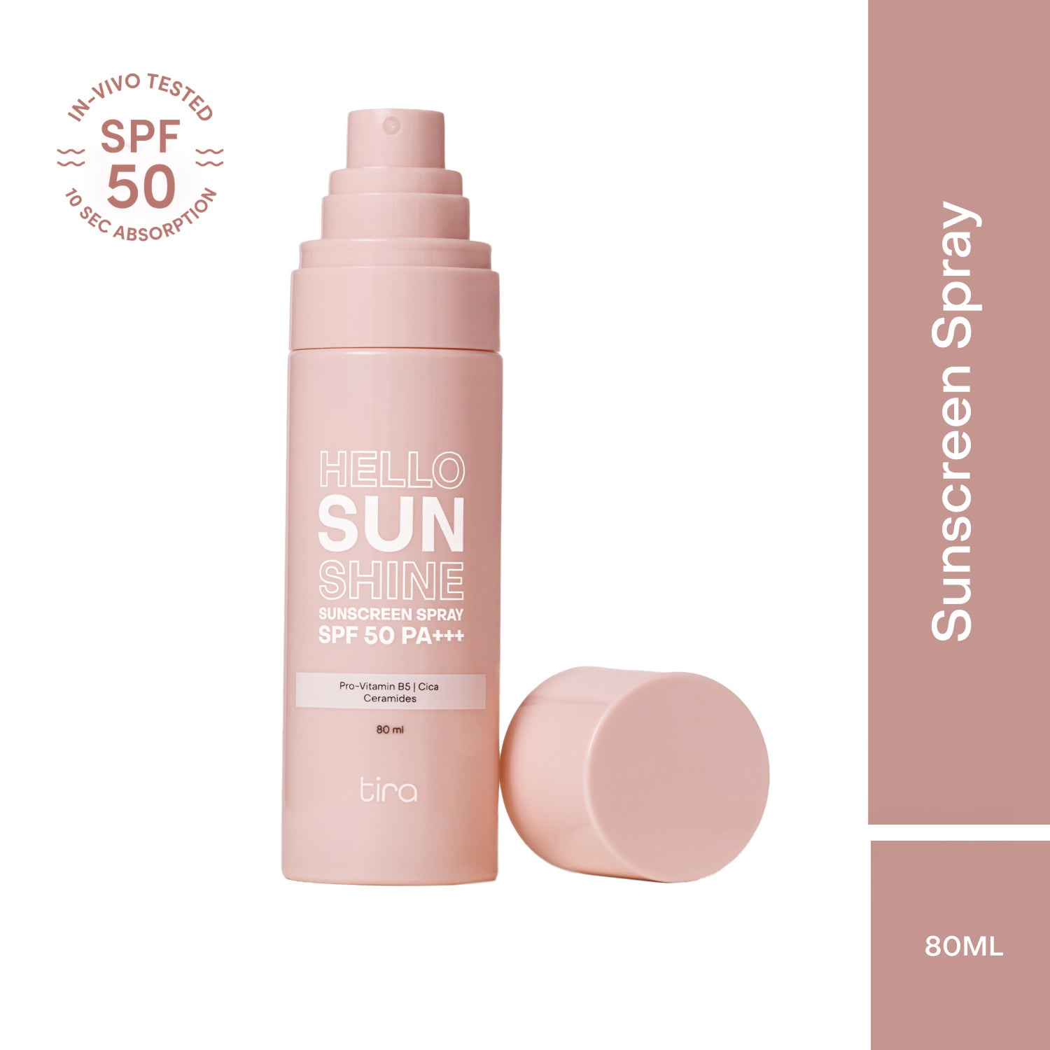 Tira | Tira Hello Sunshine Sunscreen Spray SPF 50 PA+++, Daily Sunscreen For All Skin Types (80 ml)
