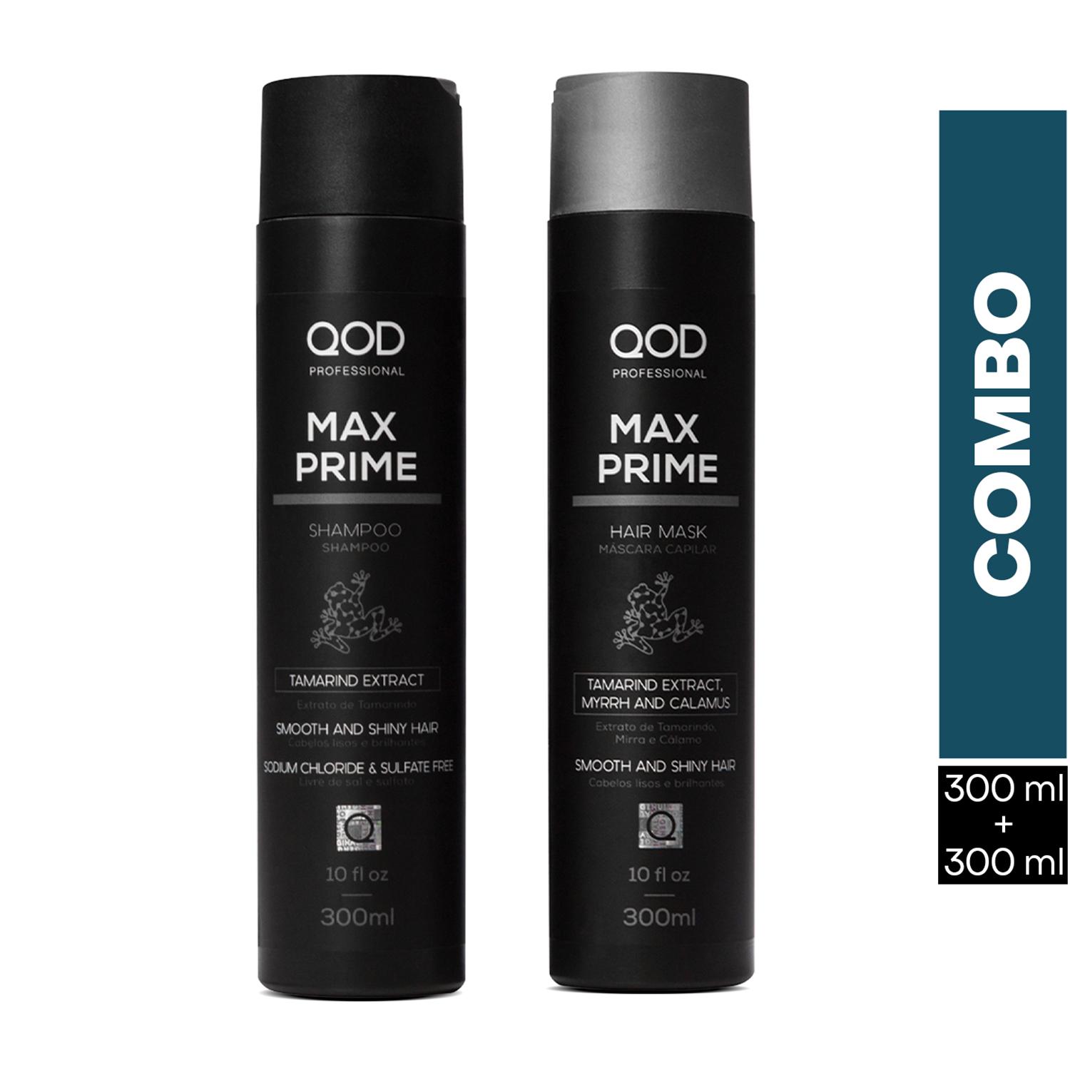 QOD Professional Max Prime After Treatment Shampoo & Hair Mask (300ml) Combo