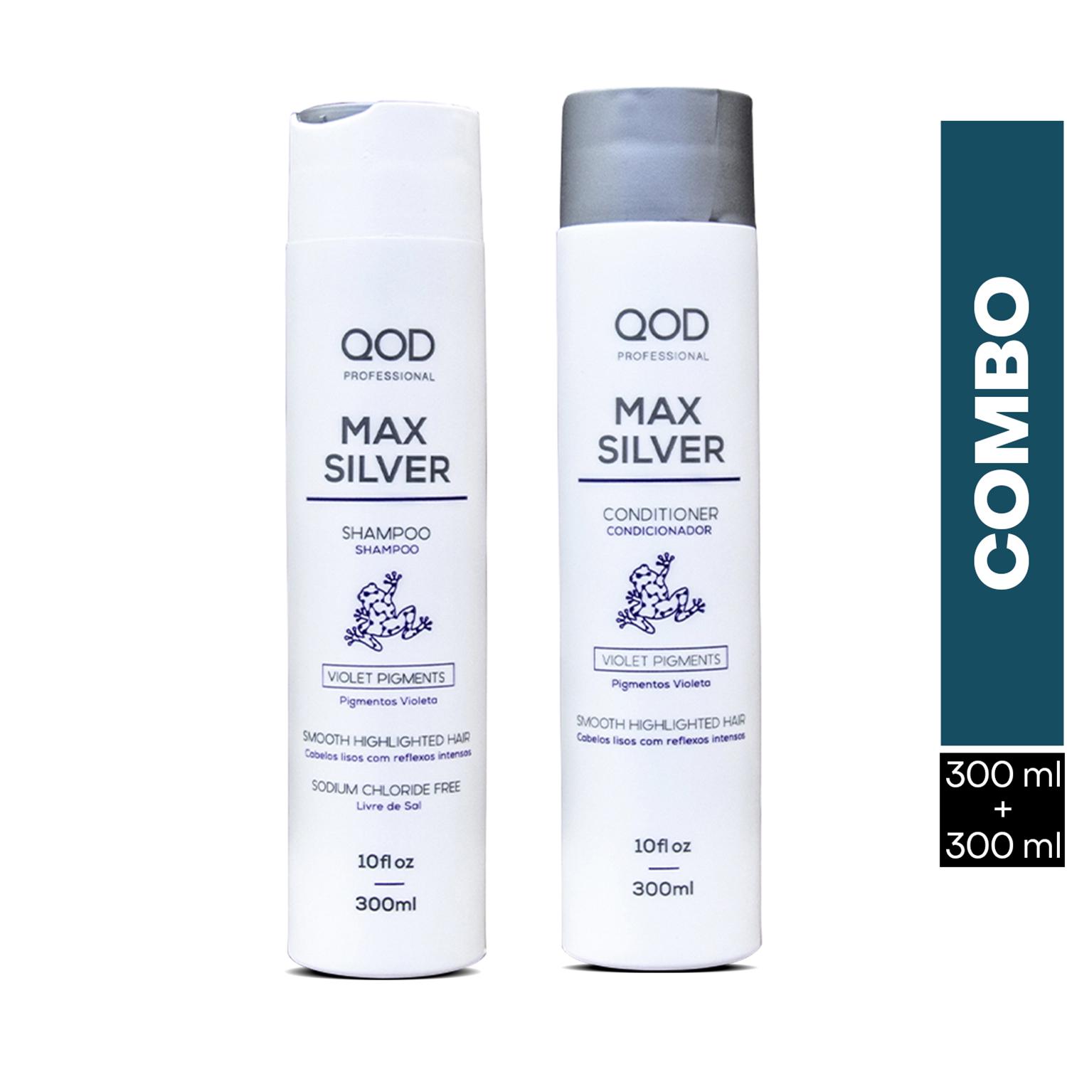 QOD Professional | QOD Professional Max Silver Shampoo & Conditioner (300ml) (Combo of 2)