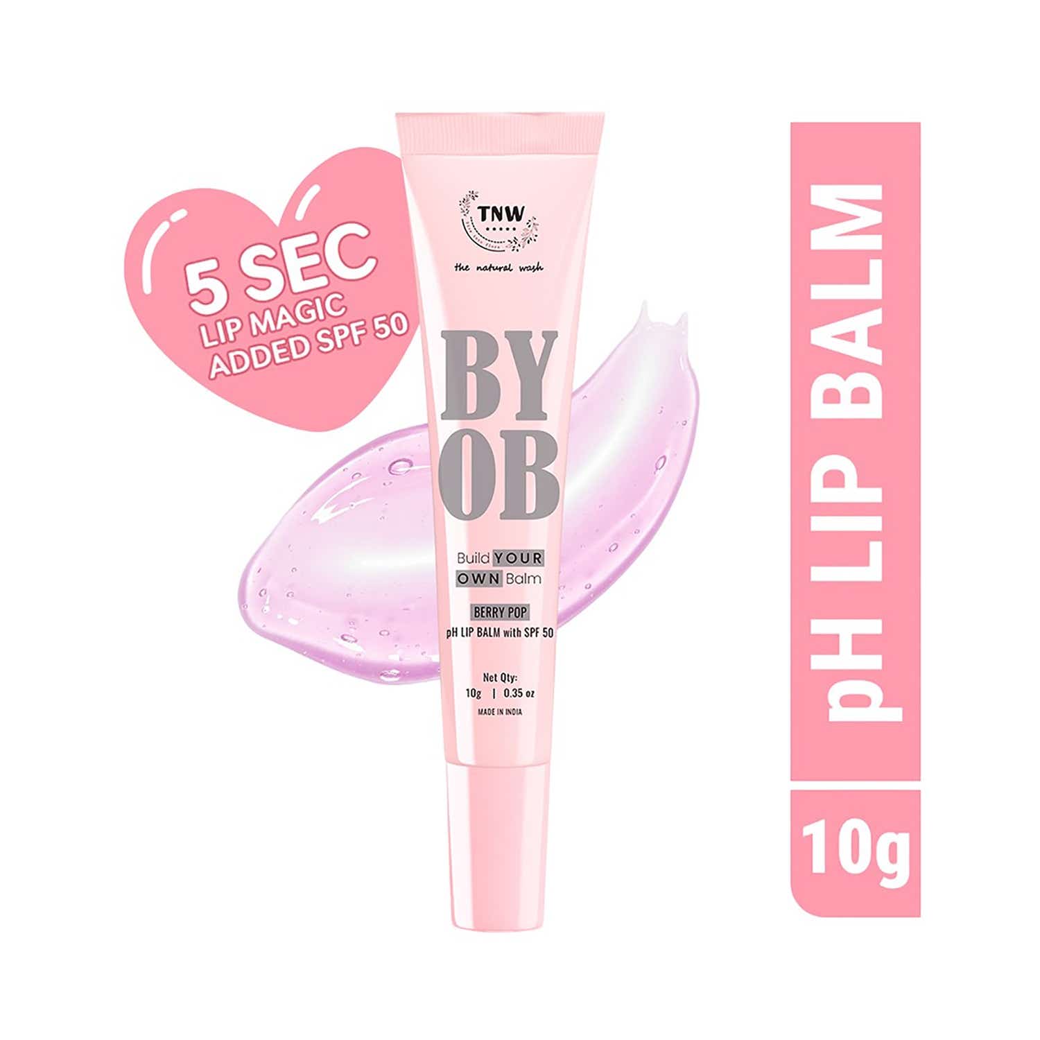 TNW The Natural Wash | TNW The Natural Wash pH Lip Balm SPF 50 for Plump & Hydrated Lips (10 g)