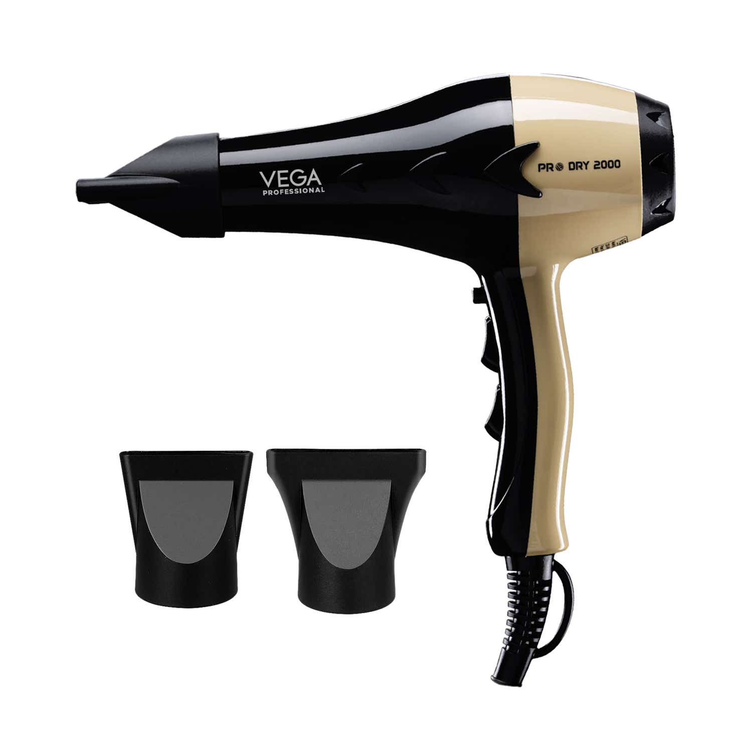 VEGA Professional | VEGA Professional Pro Dry 1800-2000W Hair Dryer with 3 Heat-2 Speed Settings Gold (VPVHD-04)