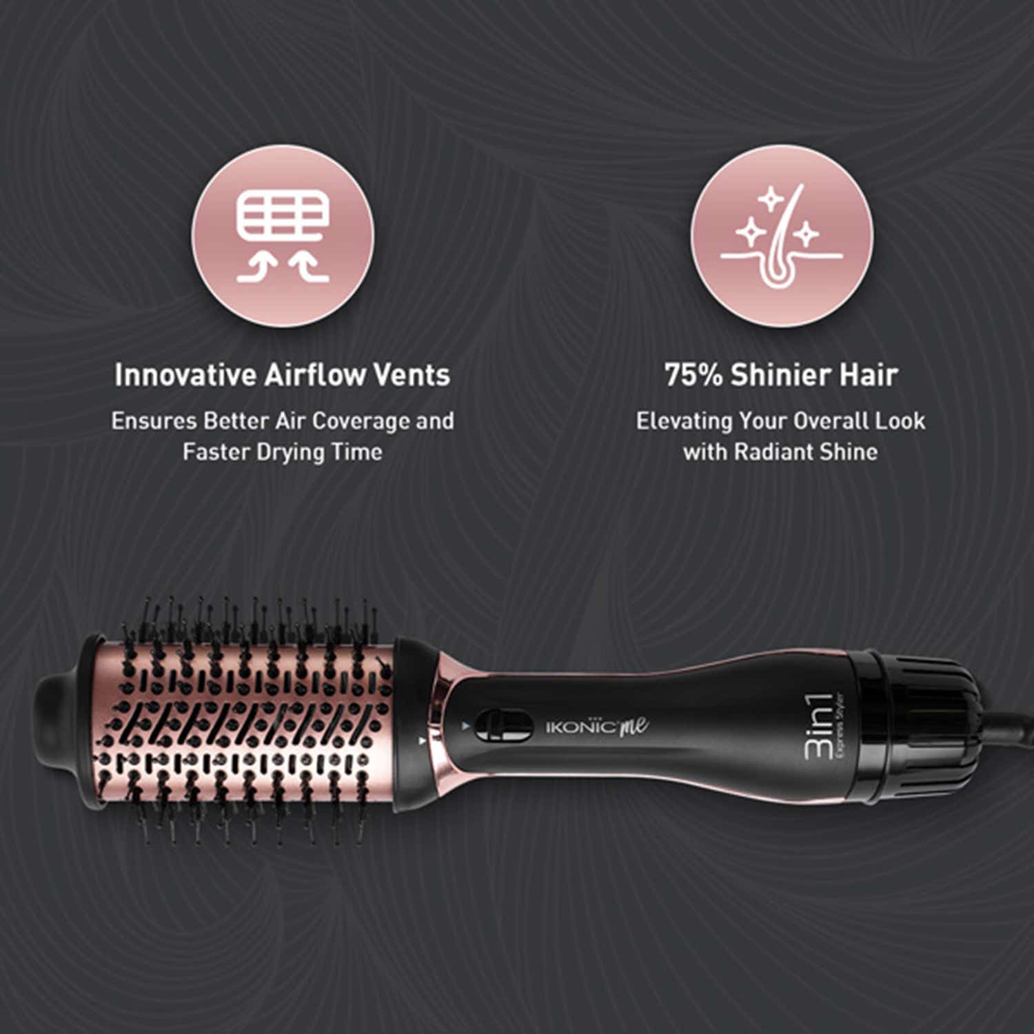 Ikonic Me 3 in 1 Express Styler - Black & Rosegold 1 Pieces - Image 6