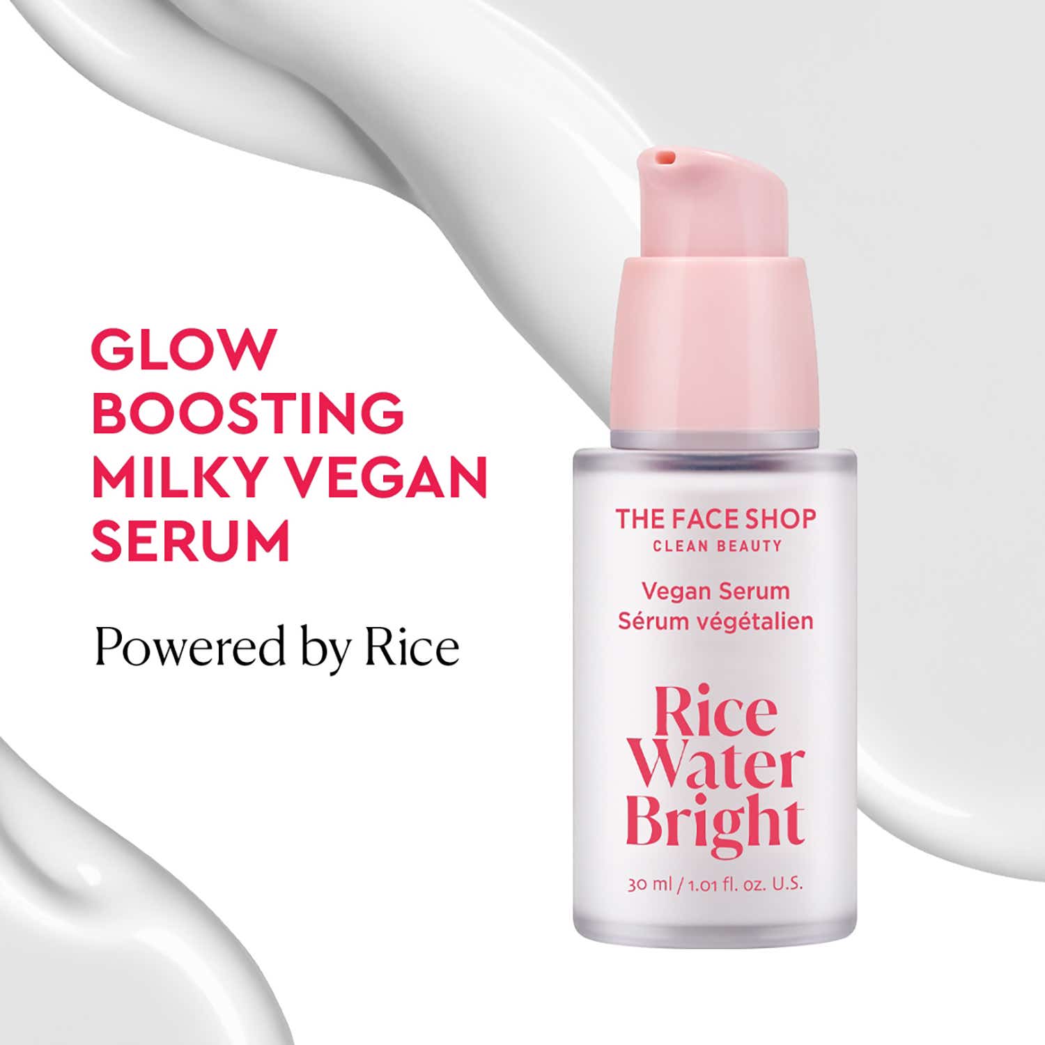 The Face Shop Rice Water Serum with Niacinamide & HA Brightens Skin Fades Blemishes & Acne Marks (30 ml)