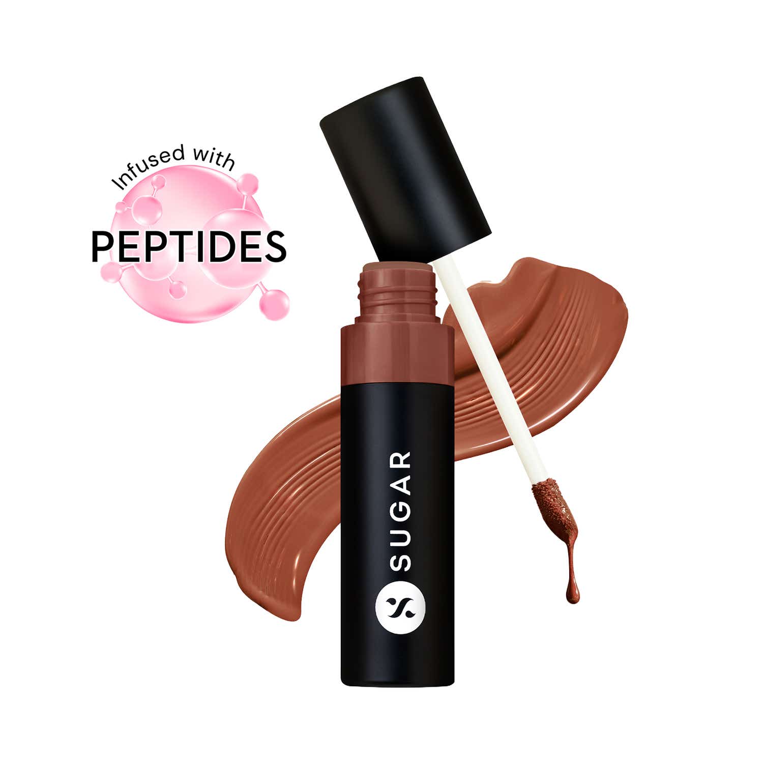 SUGAR Cosmetics | SUGAR Cosmetics Partner In Shine Transferproof Lip Gloss - 14 Sepia Shiraz (3 ml)