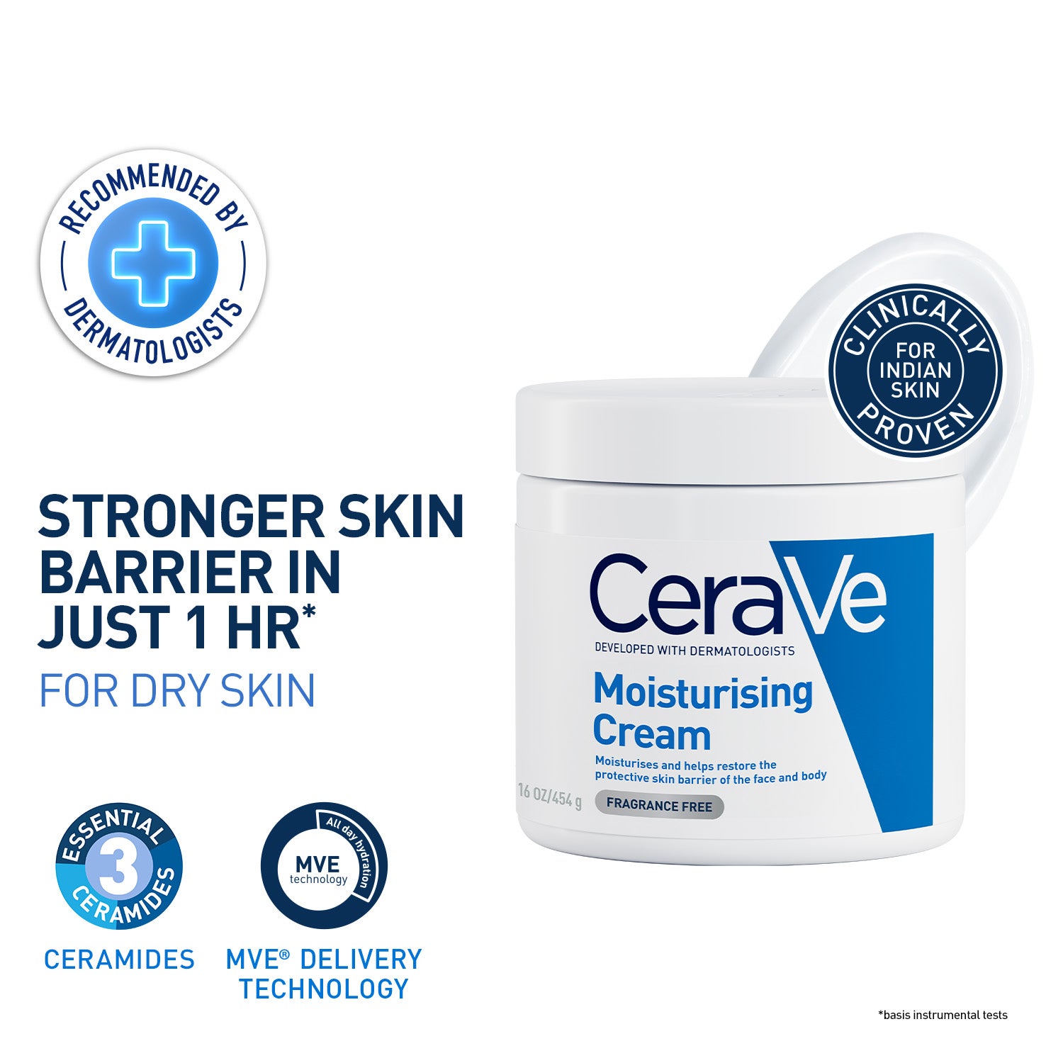 CeraVe | CeraVe Moisturizer Cream For Dry Skin & Barrier Repair (454 g)