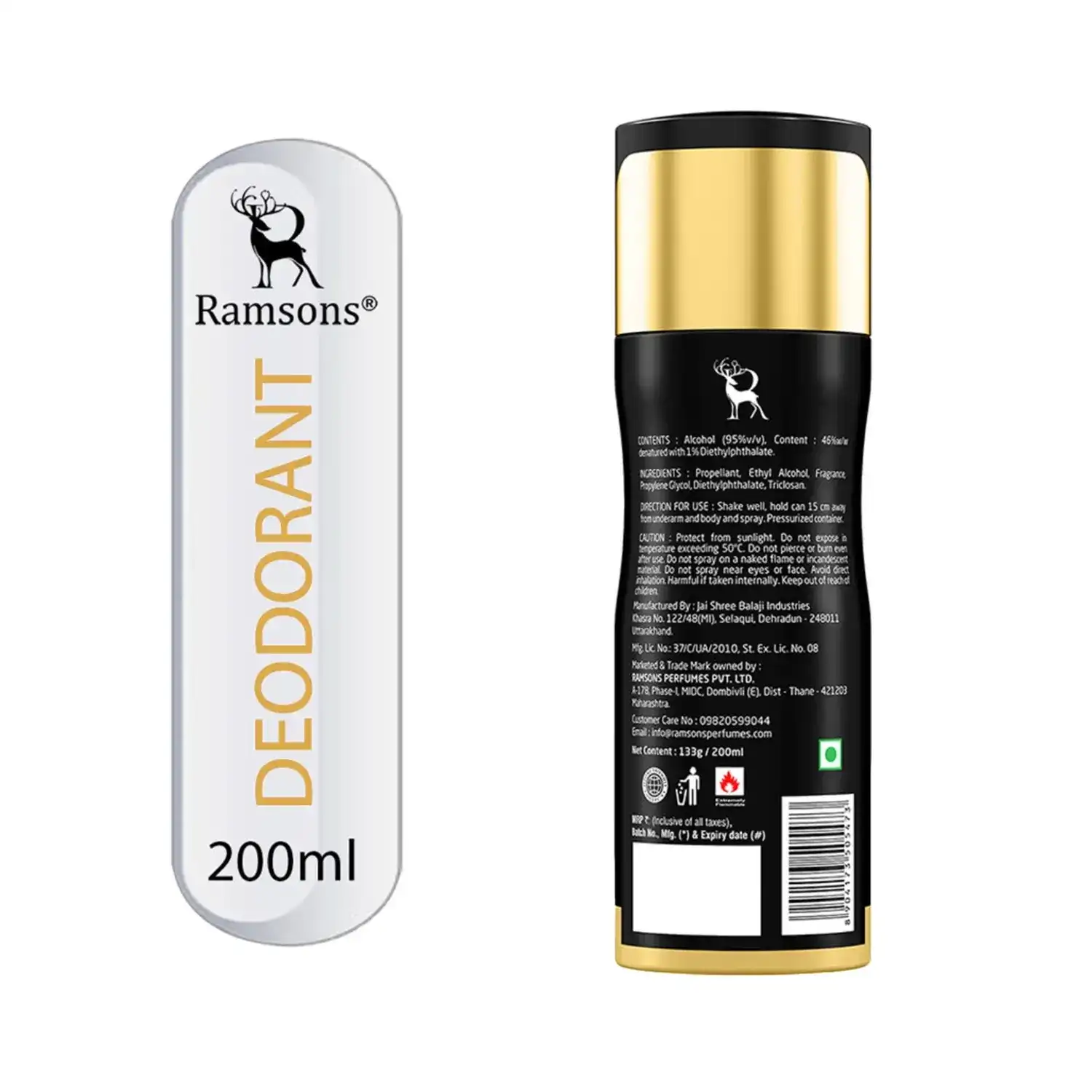 Buy Ramsons Black Thunder Deodorant (200ml) Online at Best