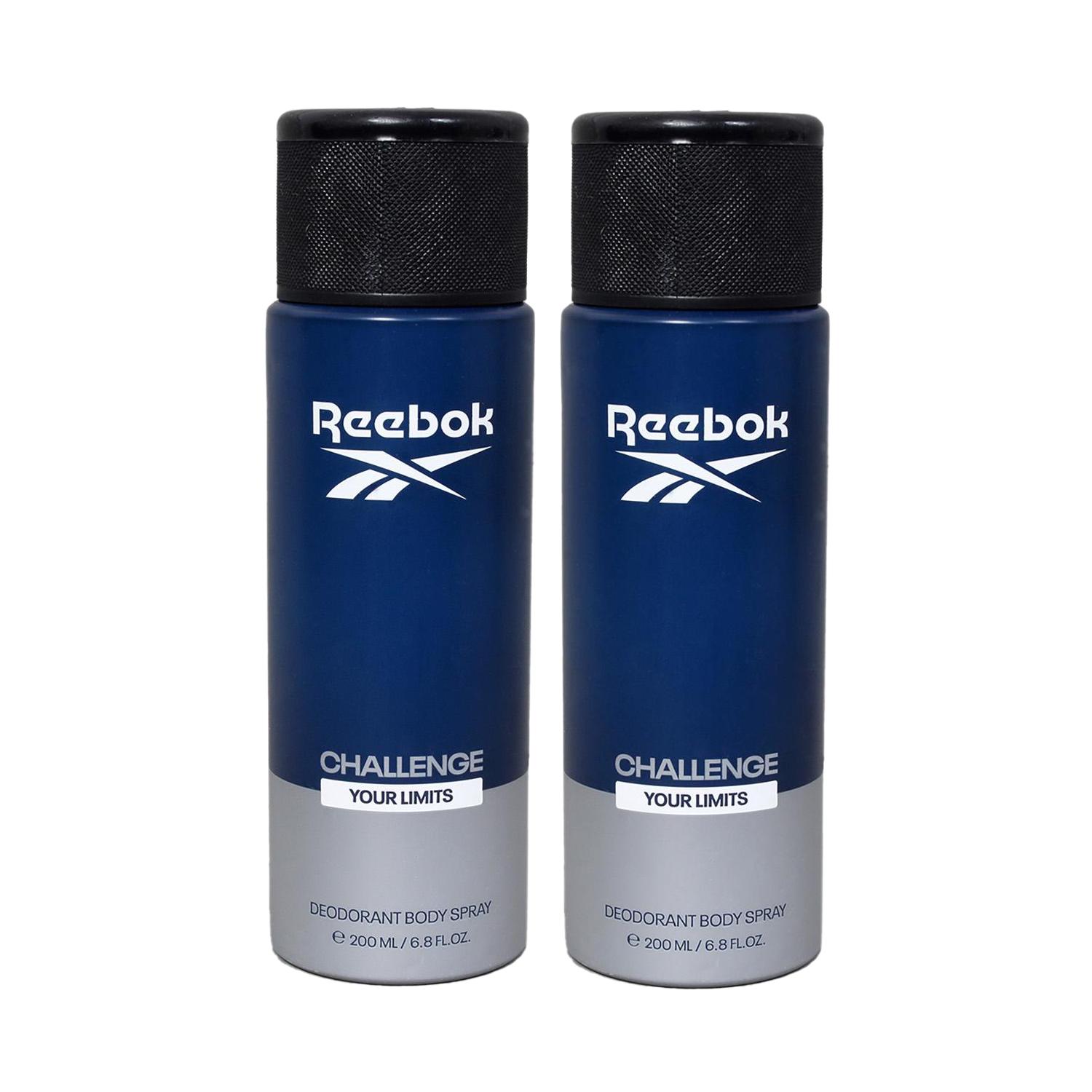 Reebok | Reebok Men Deo-Challenge Your Limits Blue Combo (200 ml) (Pack of 2)
