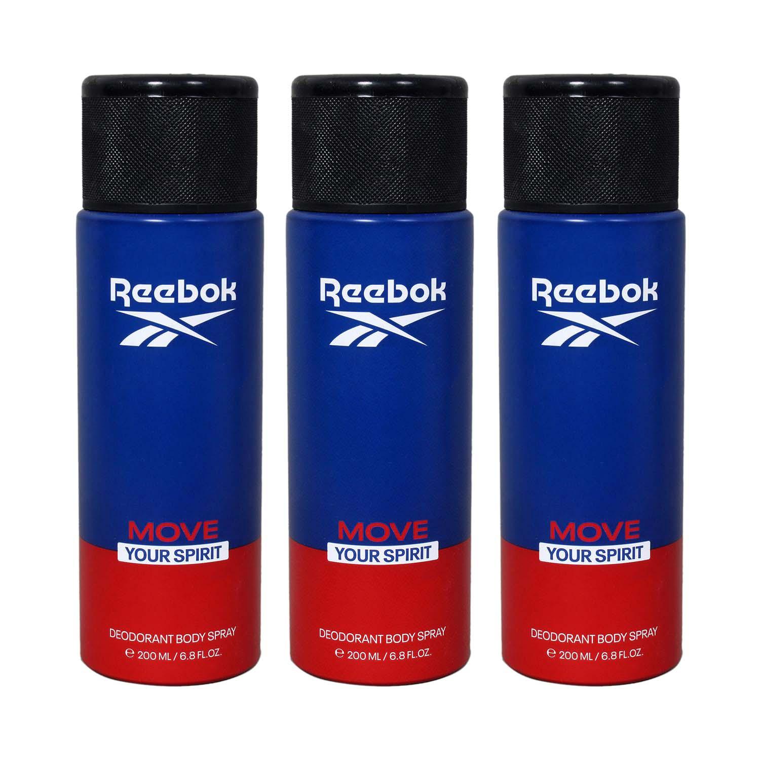 Reebok | Reebok Men Deo-Move Your Spirit Blue Combo (200 ml) (Pack of 3)
