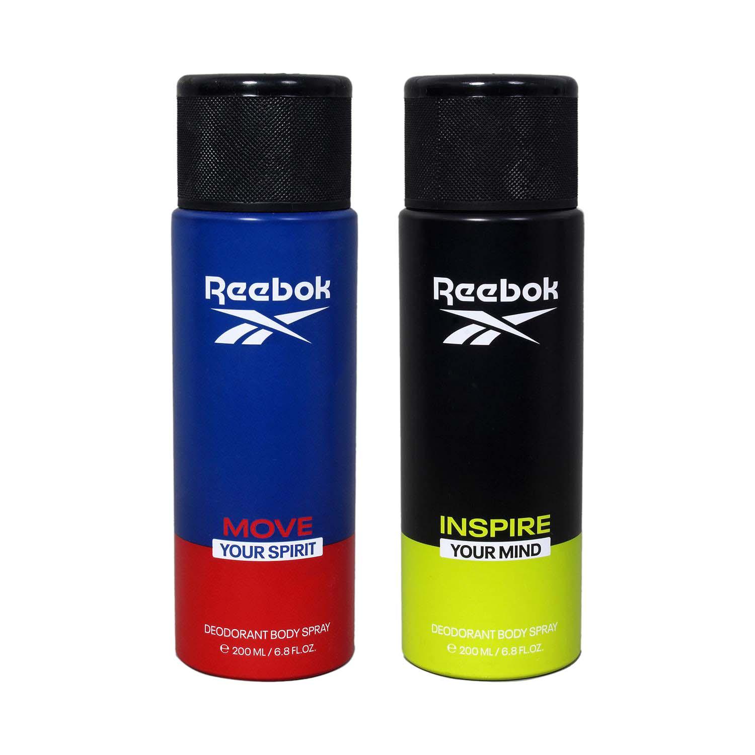 Reebok | Reebok Men Deo-Move Your Spirit Blue & Inspire Your Mind Blue Combo (200 ml)