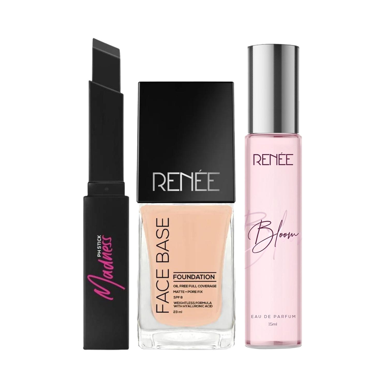RENEE | RENEE Effortless Chic Makeup Combo - Lipstick + Foundation + Perfume