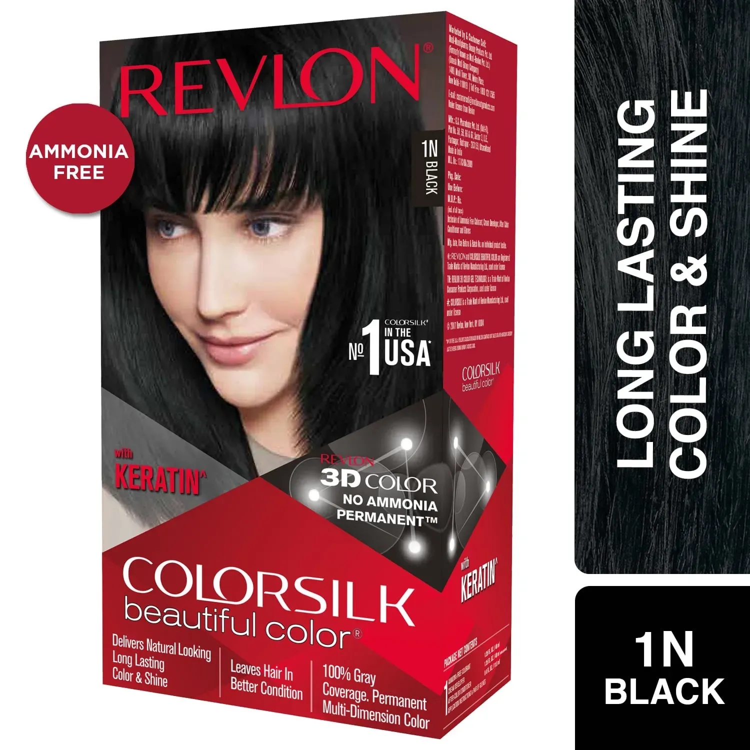 Revlon | Revlon Colorsilk Hair Color - 1N Black (91.8ml)