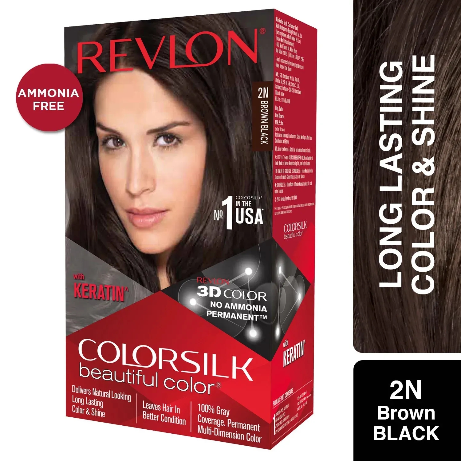 Revlon Colorsilk Hair Color - 2N Brown Black (91.8ml)