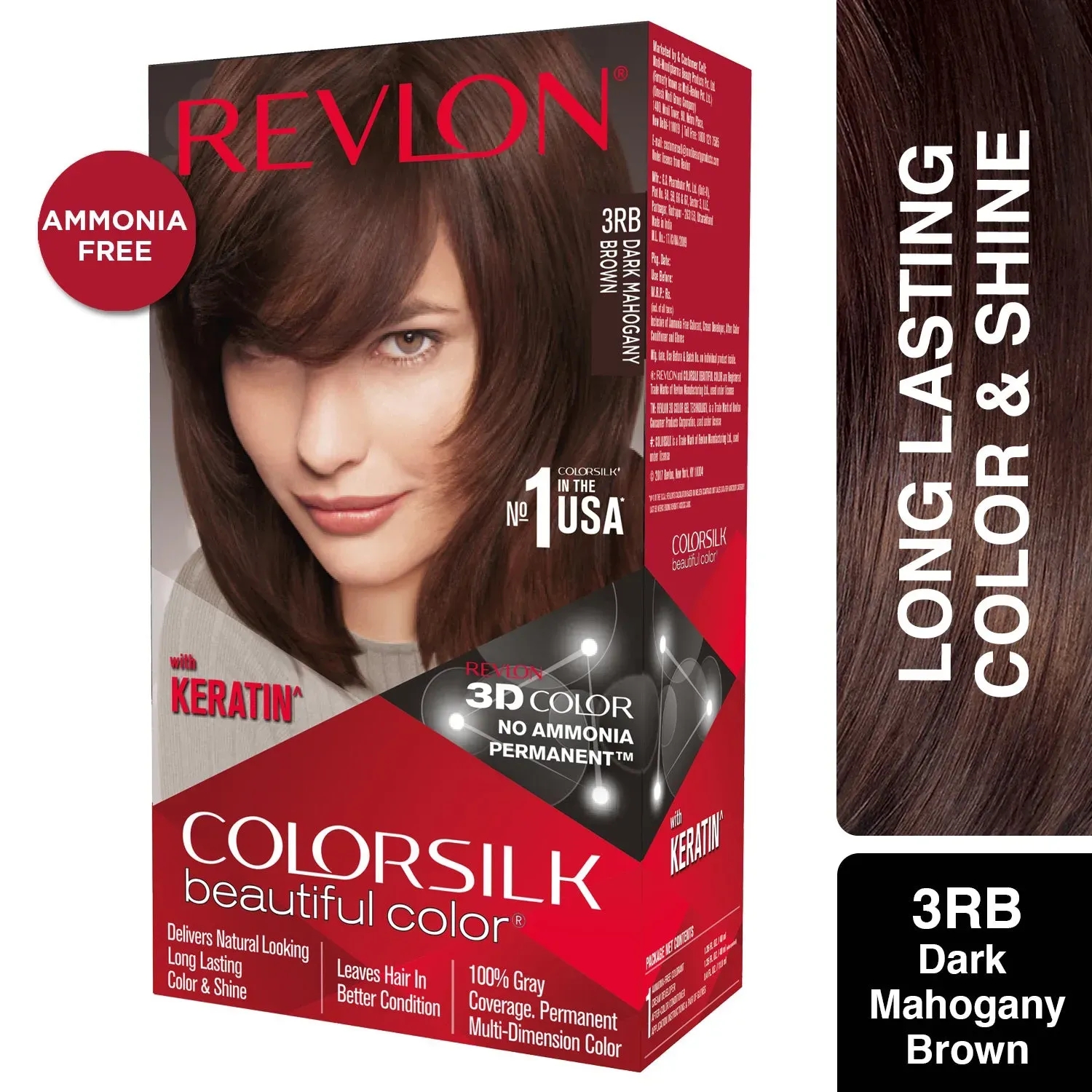 Revlon | Revlon Colorsilk Hair Color - 3RB Dark Mahogany Brown (91.8ml)
