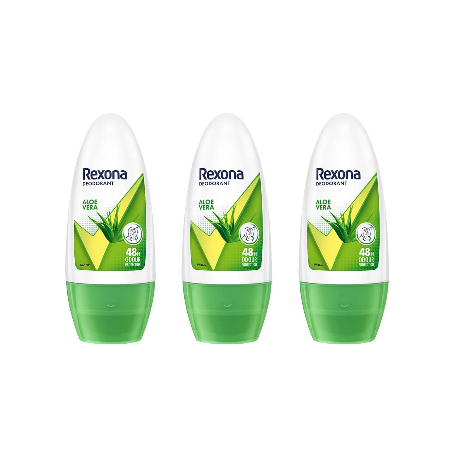 Rexona | Rexona Aloe Vera Underarm Roll On Deodorant For Women, Pack Of 3 (50 ml) Combo