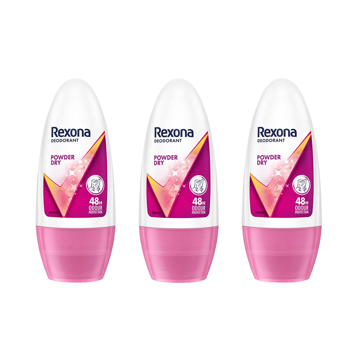 Rexona | Rexona Powder Dry Underarm Roll On Pack Of 3 Deodorant For Women (50 ml) Combo