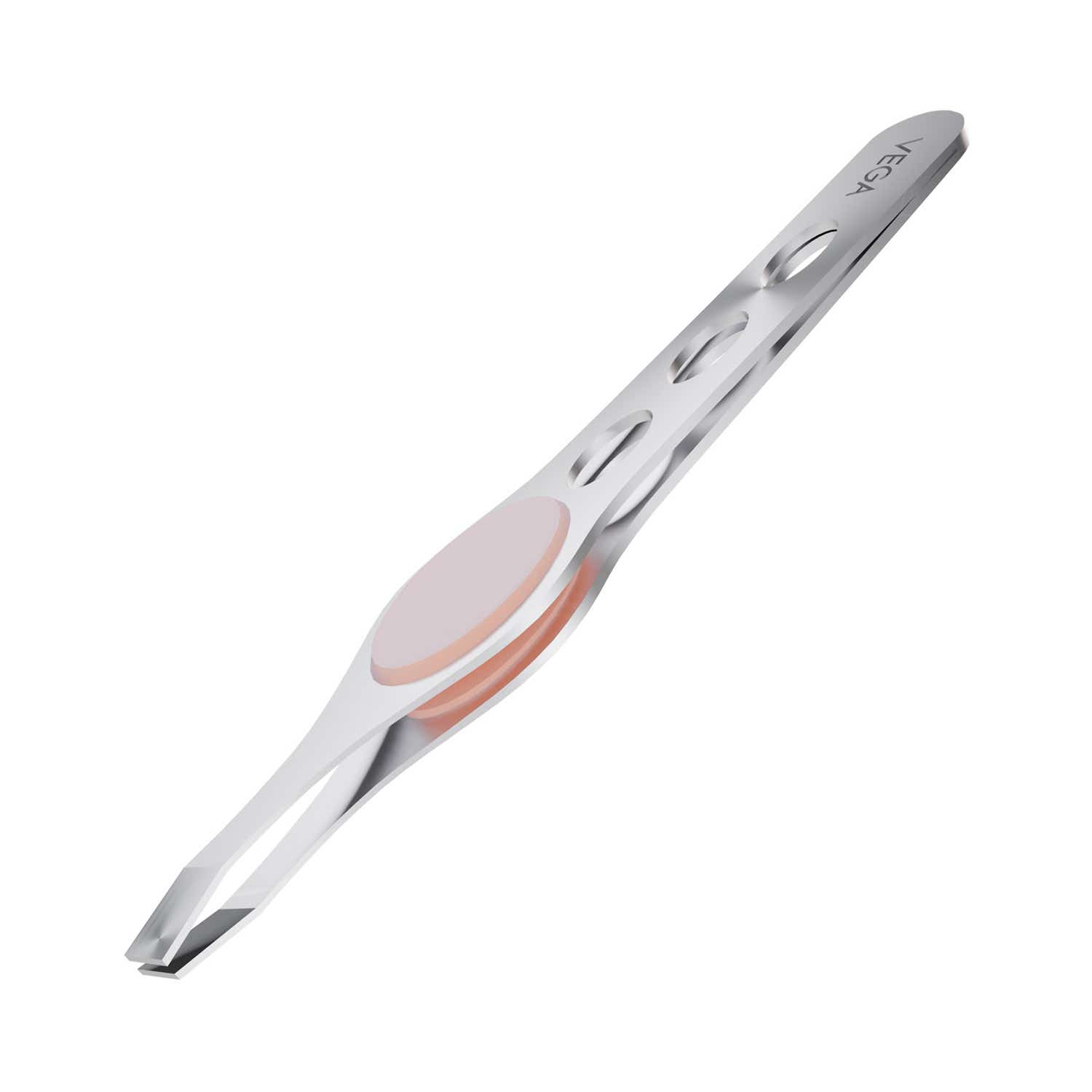 Vega | Vega Tweezer with Stainless Steel Square Tip, Rubber Grip for Women & Men (TW-04)