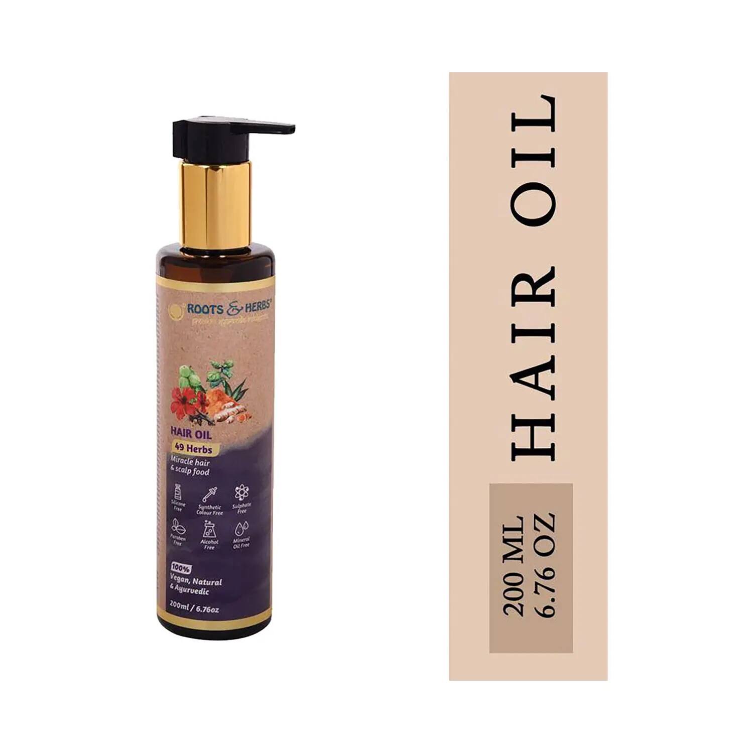 Roots & Herbs | Roots & Herbs 49 Herbs Hair Oil (200ml)