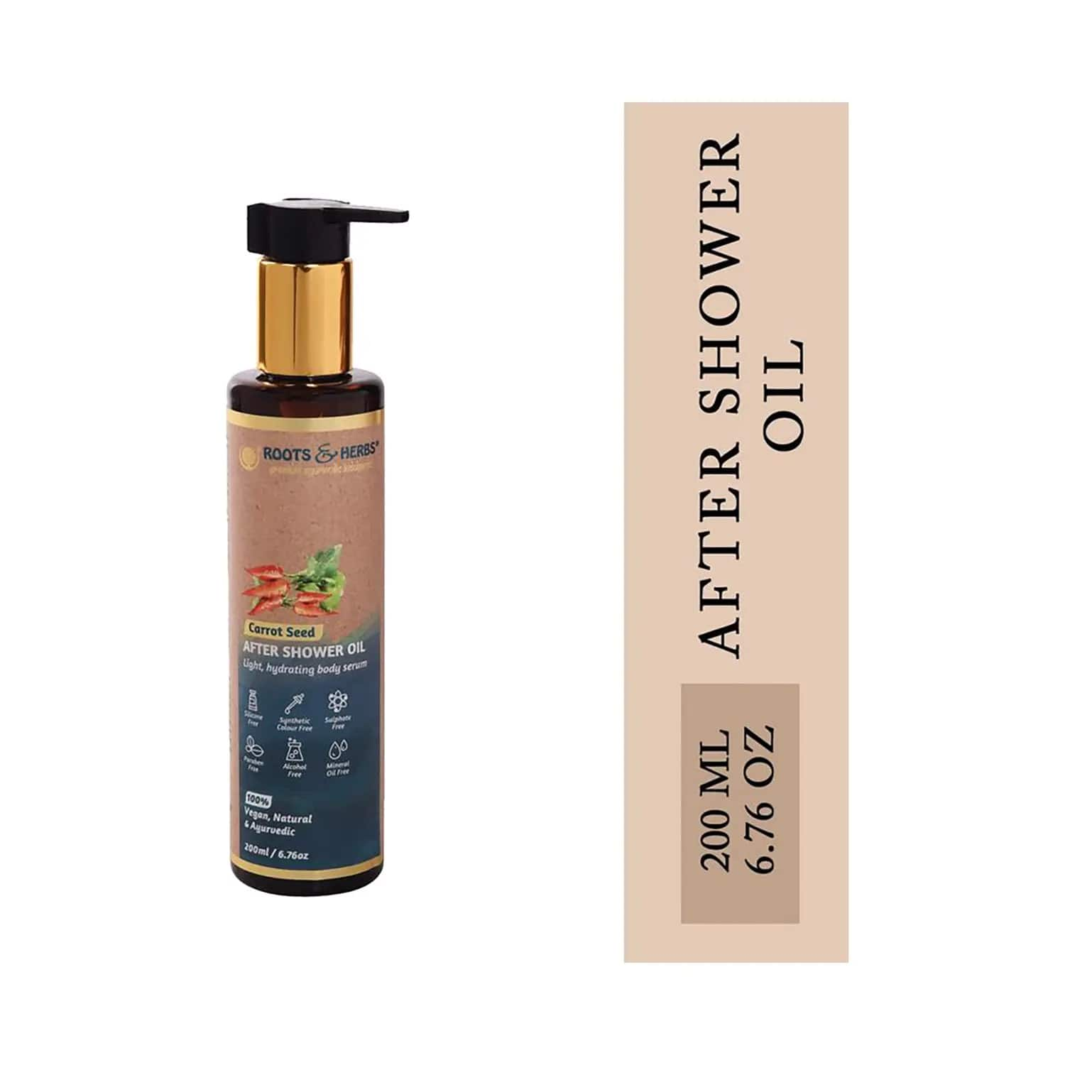 Roots & Herbs | Roots & Herbs Carrot Seed After Shower Oil (200ml)