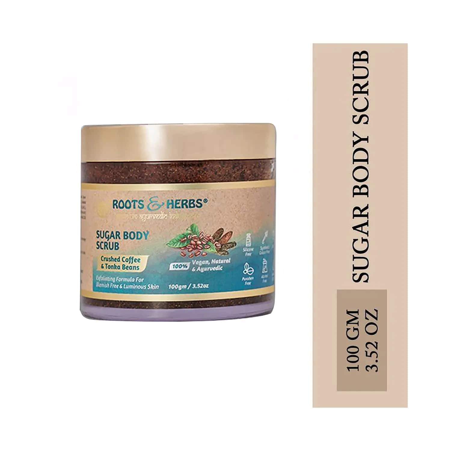 Roots & Herbs | Roots & Herbs Crushed Coffee & Tonka Bean Sugar Body Scrub (100g)