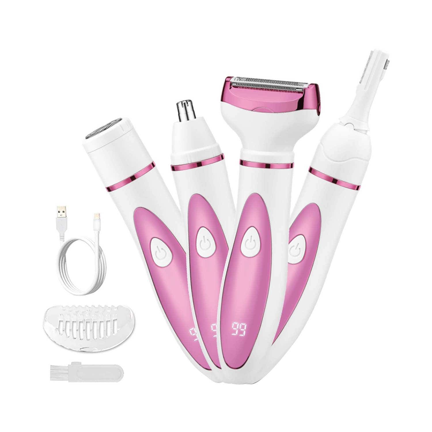 SEMINO | SEMINO 4 In 1 Multi Function Trimmer Set for Women - Pink