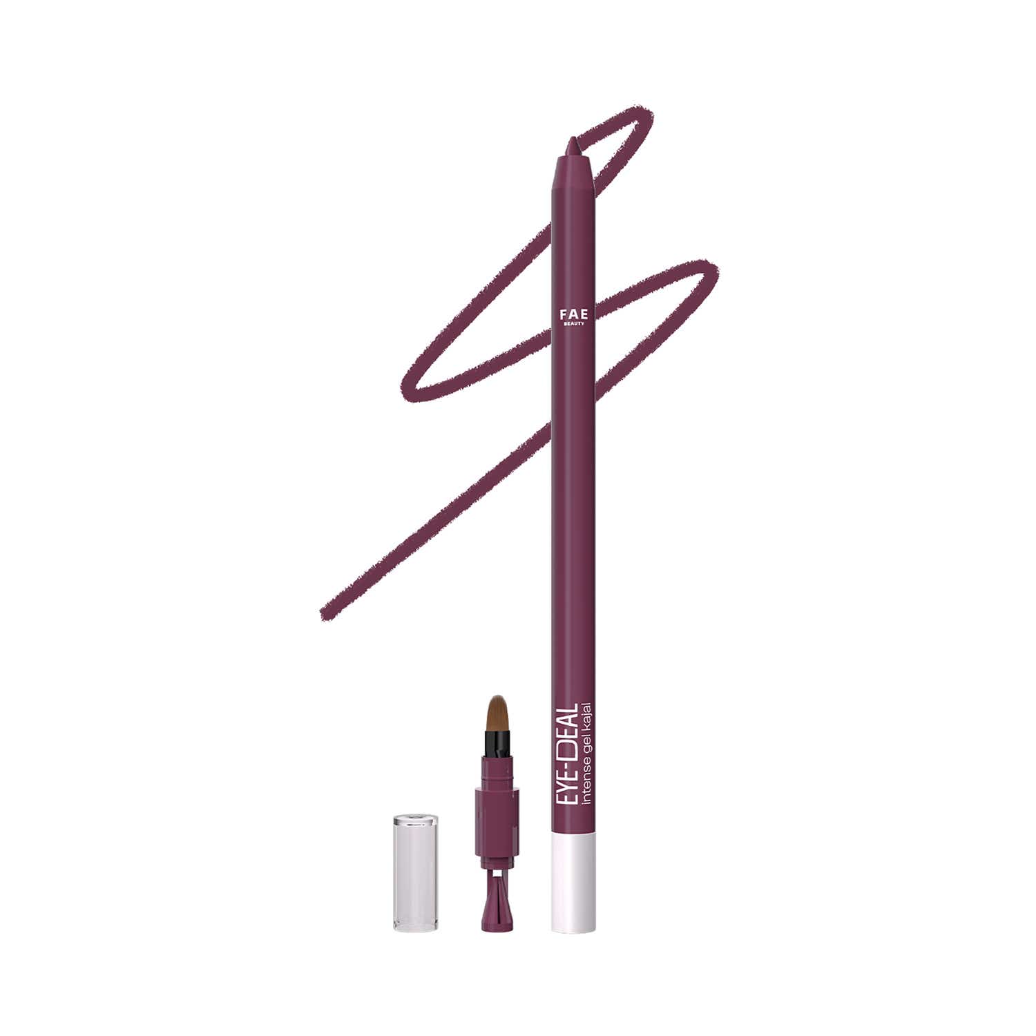 FAE BEAUTY | FAE BEAUTY Eye-Deal Intense Gel Metallic Kajal With Sharpener & Brush Shade - Grape Sorbet (0.35 g)
