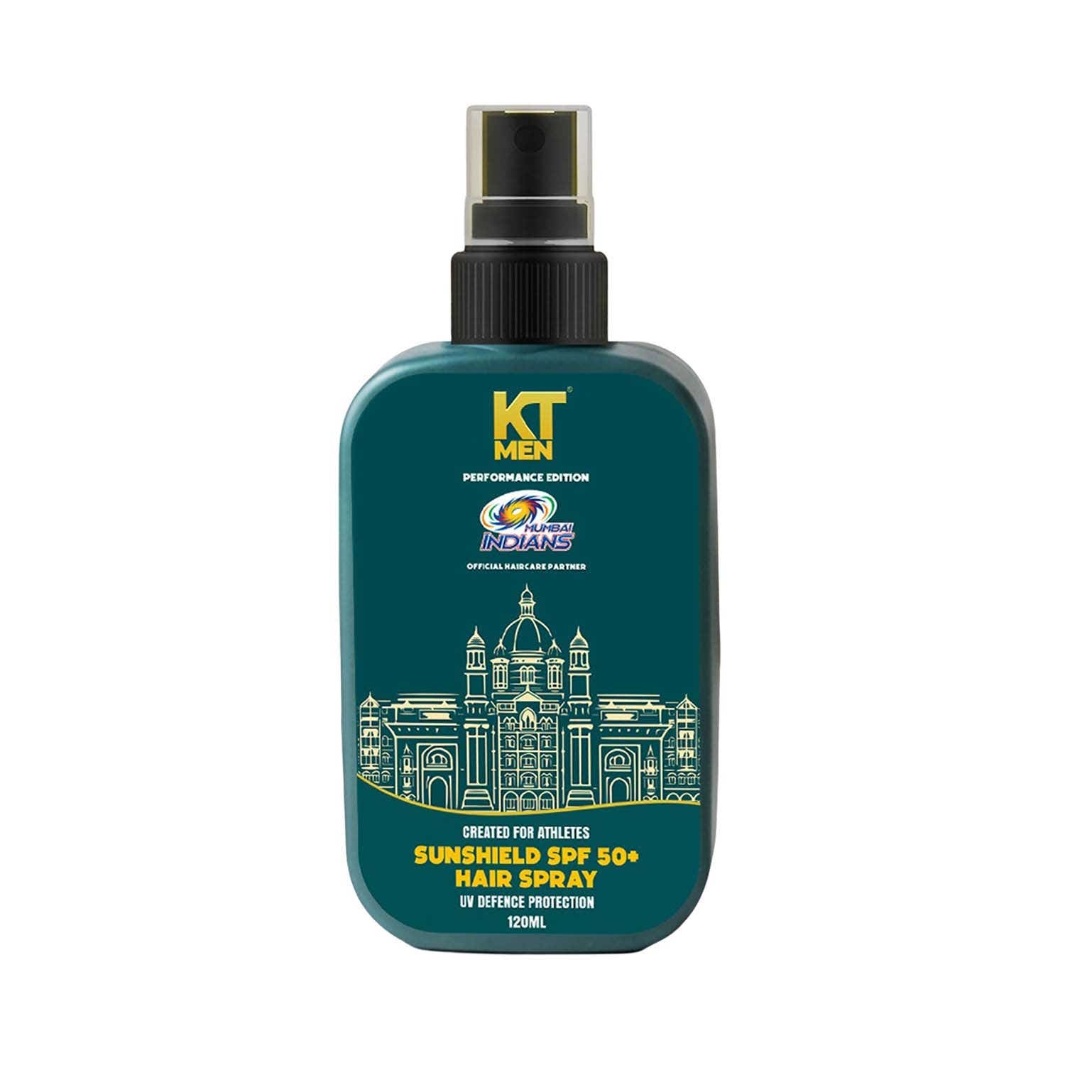 KT MEN | KT MEN SunShield SPF 50+ Hair Spray UV Defence Protection - Mumbai Indians (120 ml)