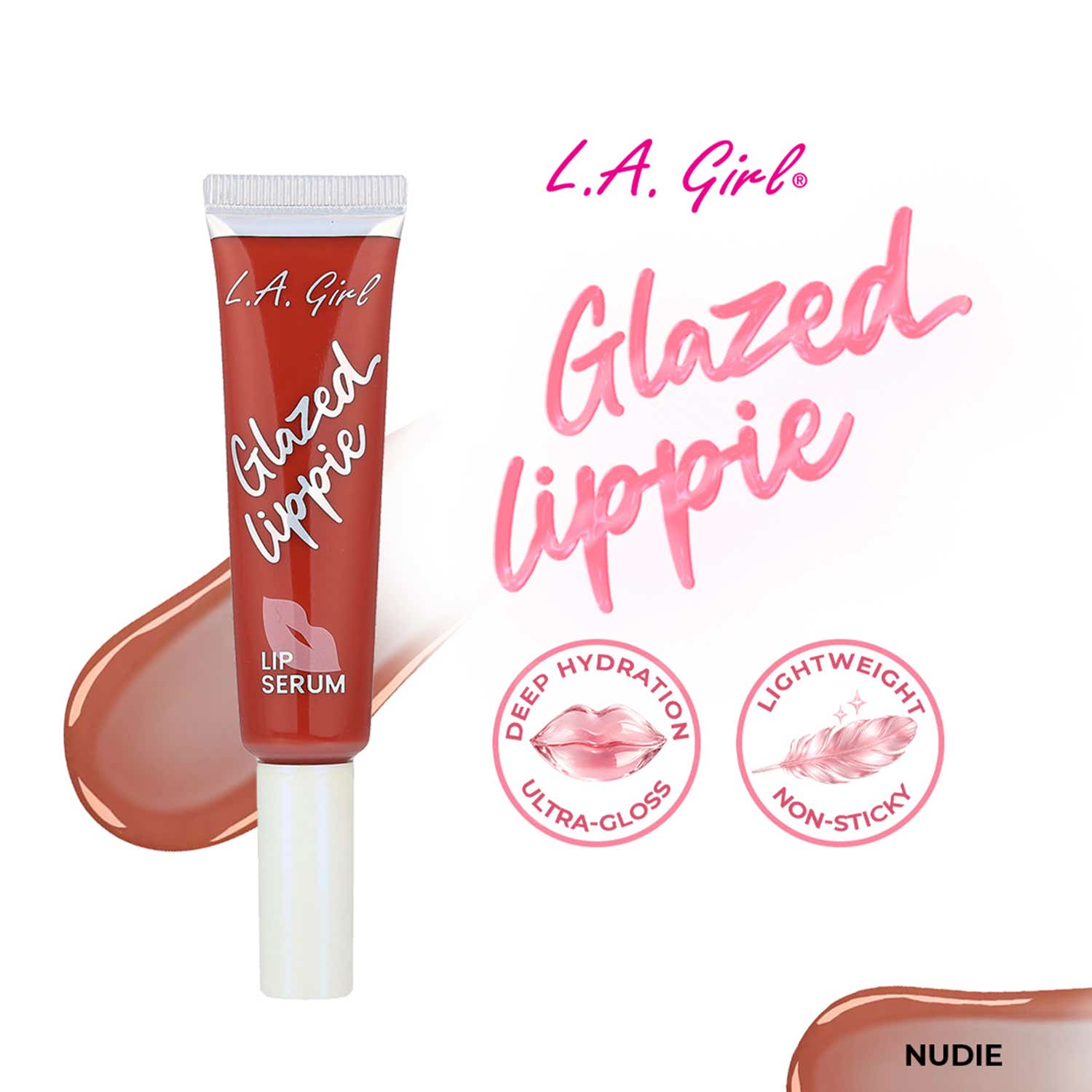 L.A. Girl | L.A. Girl On Cloud Nine Glazed Lippie Lipgloss Lip Serum - Nudie (12 ml)
