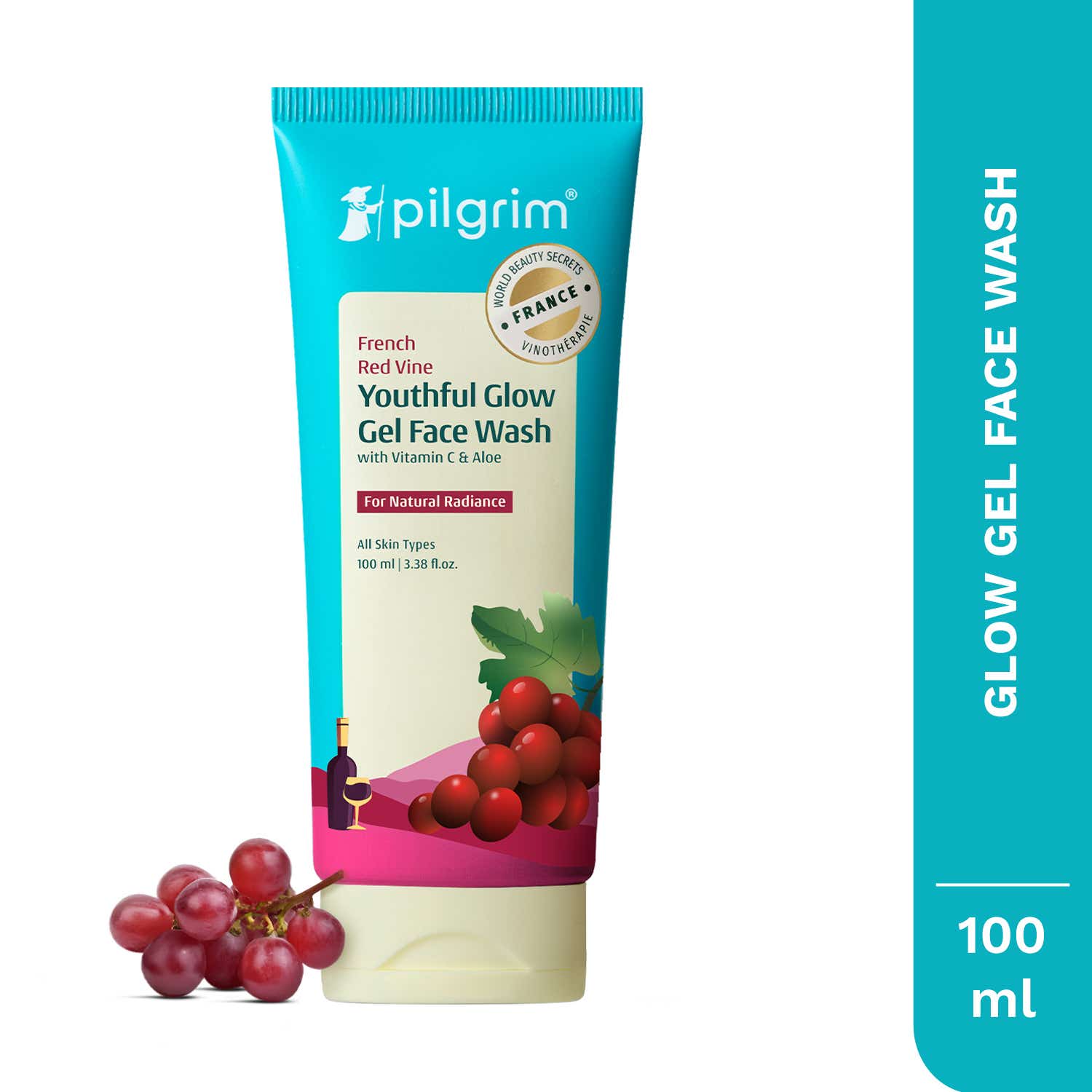 Pilgrim | Pilgrim Red Vine Face Wash With Vitamin C & Aloe (100ml)