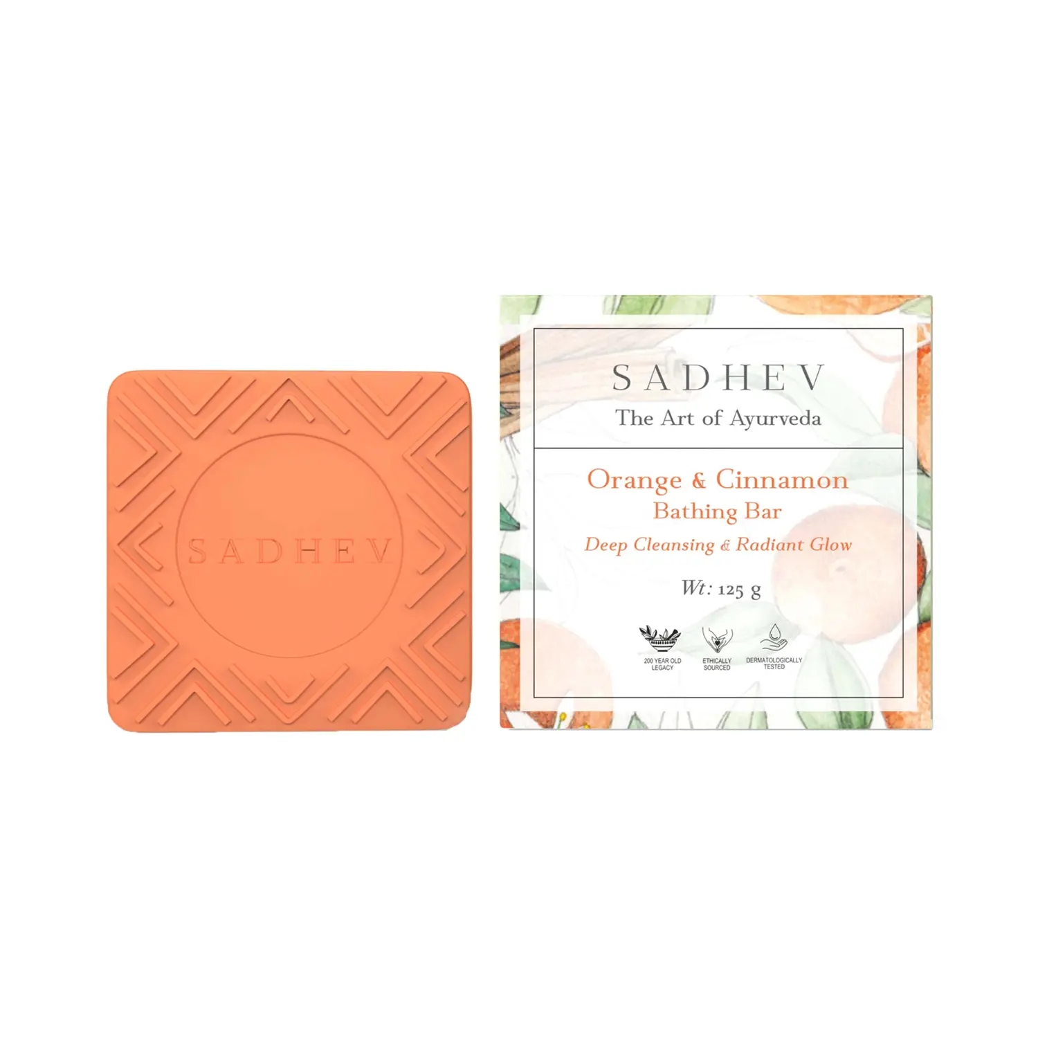 Sadhev | Sadhev Orange & Cinnamon Anti Wrinkle & Radiant Glow Bathing Bar (125g)