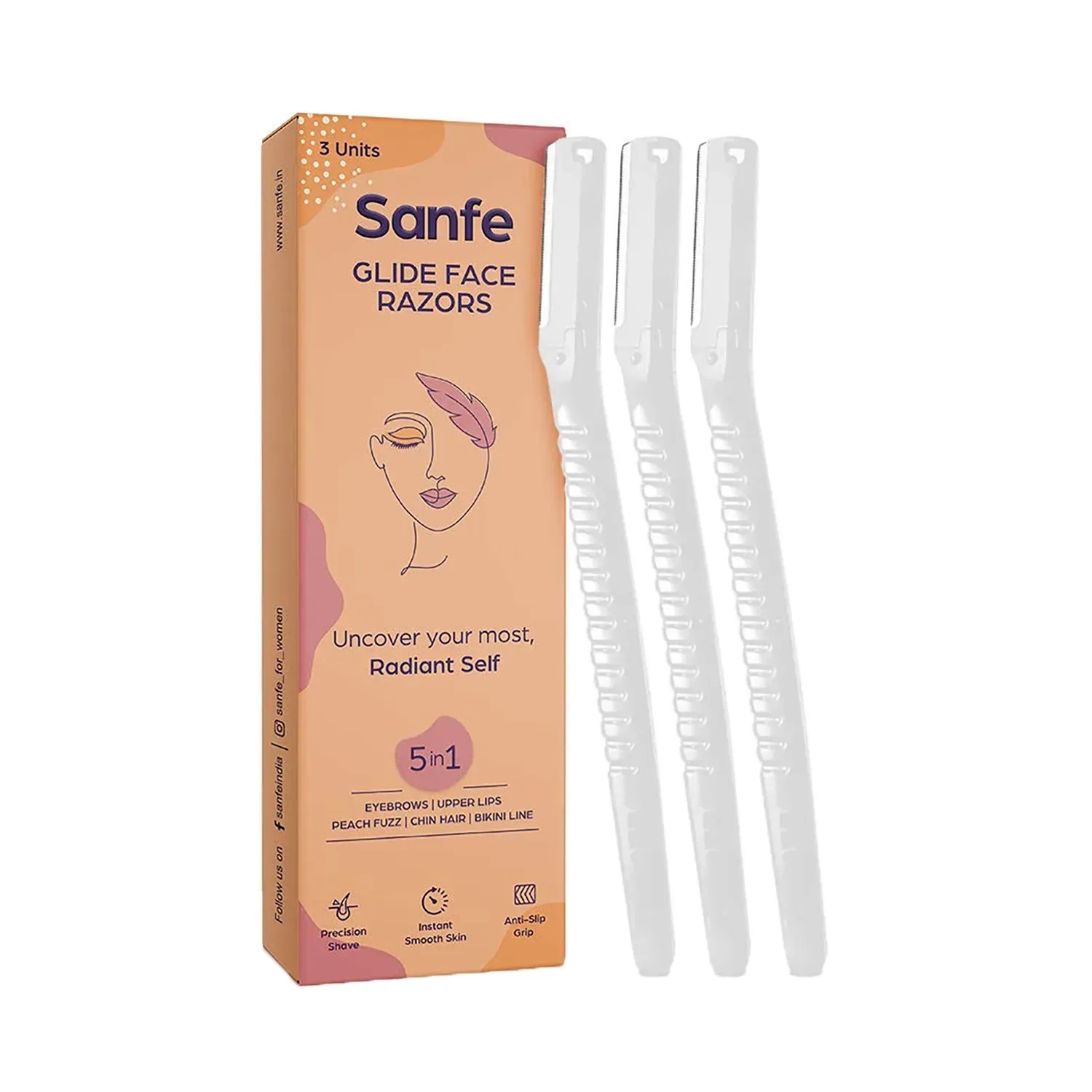 Sanfe | Sanfe Glide Face Razor - (3Pcs)