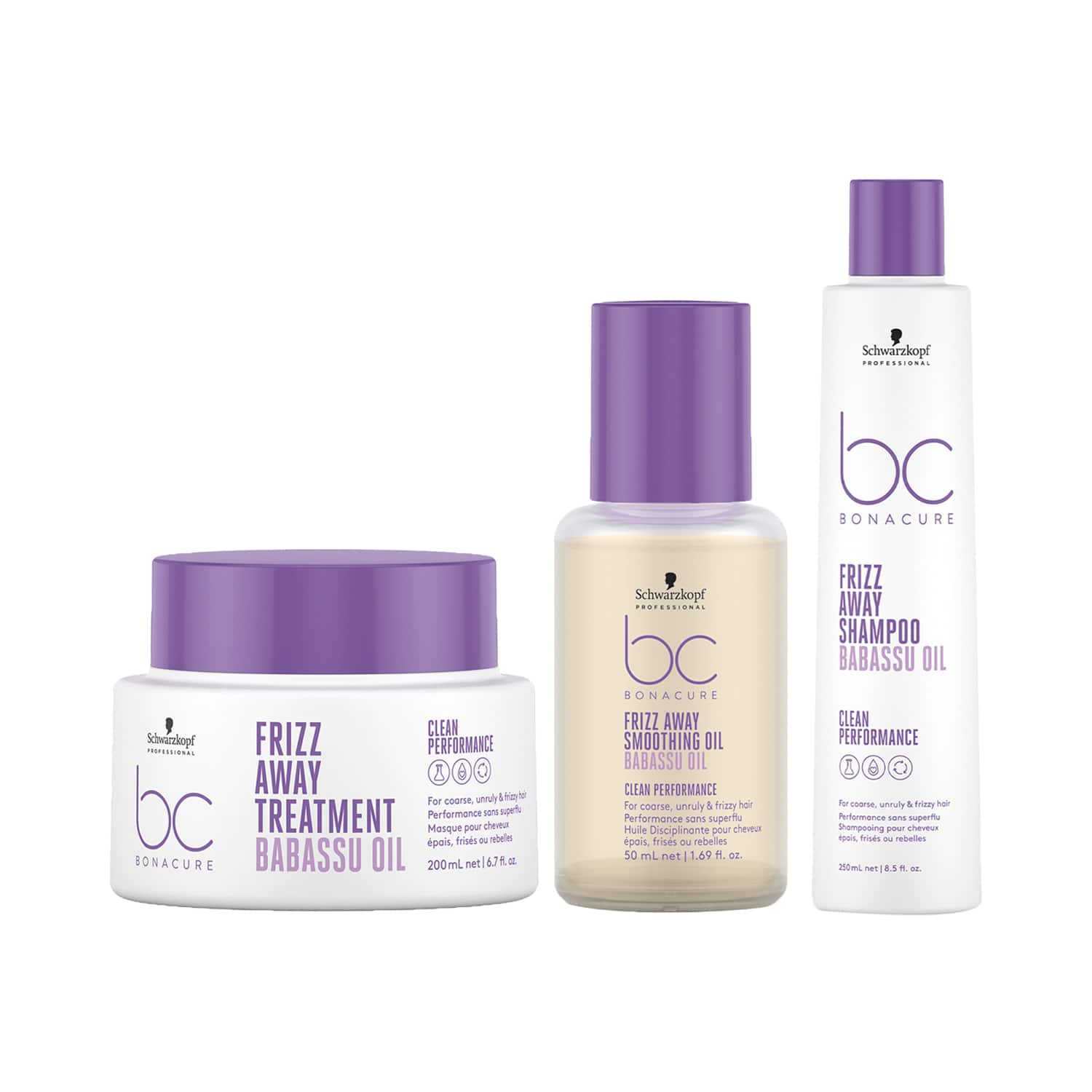 Schwarzkopf Professional | Schwarzkopf Professional Bonacure Frizz Away Shampoo + Treatment and Smoothing Oil Combo