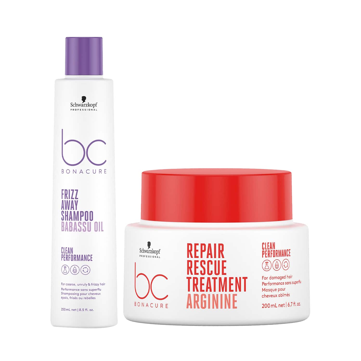 Schwarzkopf Professional | Schwarzkopf Professional Bonacure Frizz Away Shampoo and Repair Rescue Treatment Combo