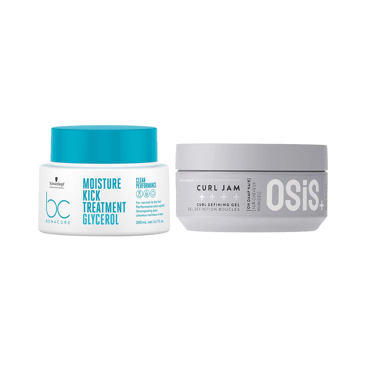 Schwarzkopf Professional | Schwarzkopf Professional Bonacure Moisture Kick Treatment (200 ml) and Curl Jam (300 ml) Combo