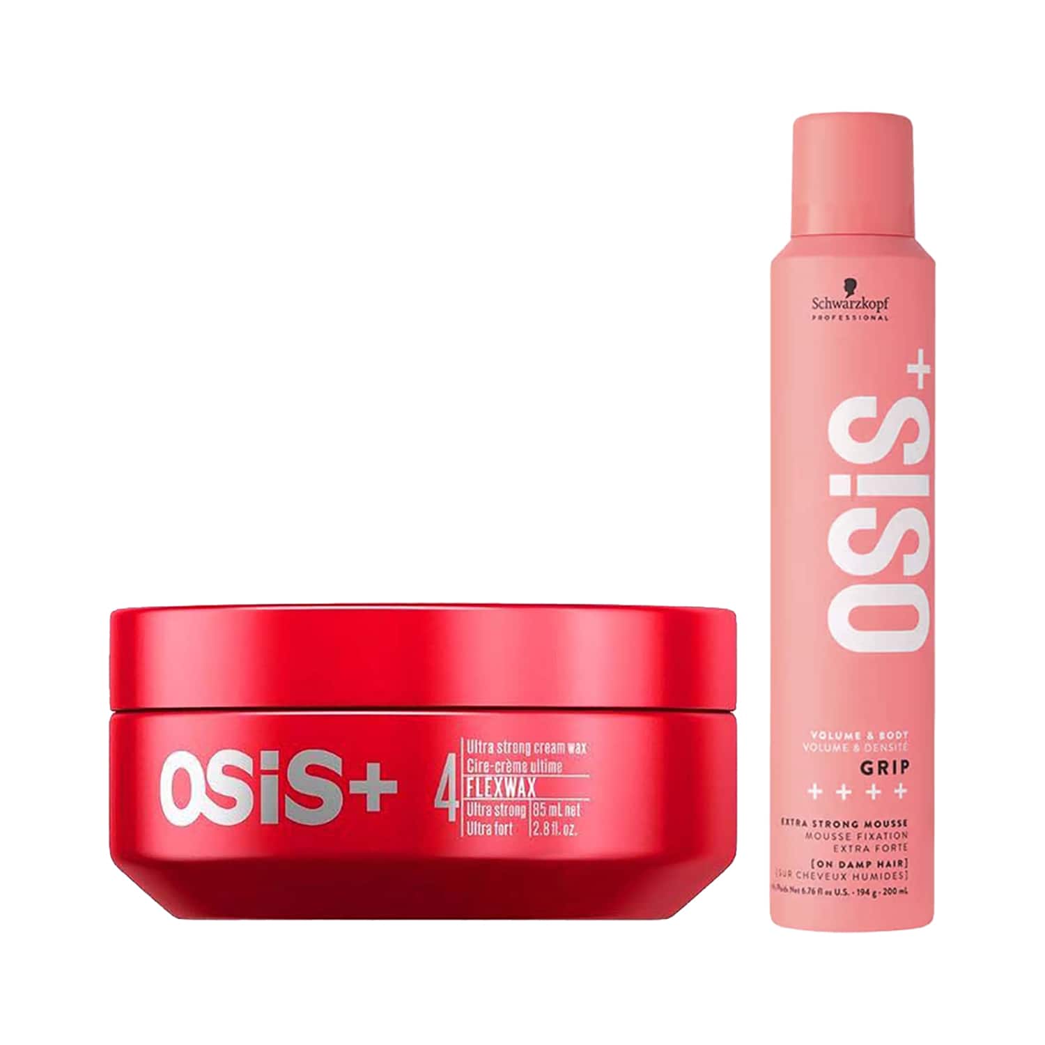 Schwarzkopf Professional | Schwarzkopf Professional OSiS+ Grip Styling Mousse (200 ml) and Flexwax (85 ml) Combo