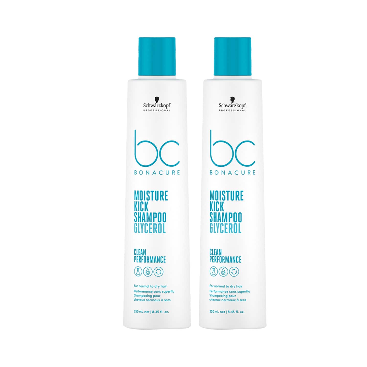 Schwarzkopf Professional | Schwarzkopf Professional Bonacure Moisture Kick Shampoo Pack of 2 Combo (250 ml x 2)