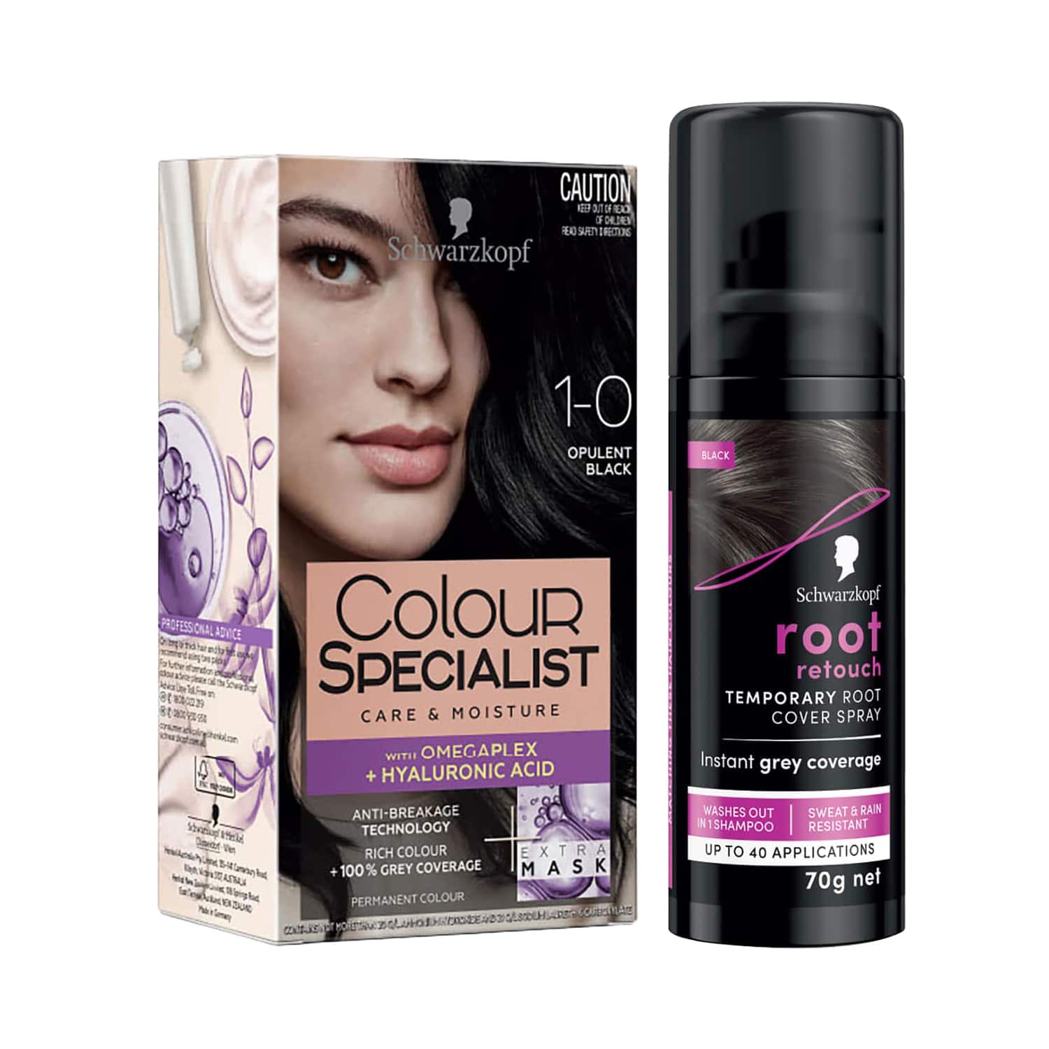 Schwarzkopf | Schwarzkopf Black Hair Color Combo - 2 (Permanent + Touch Up)