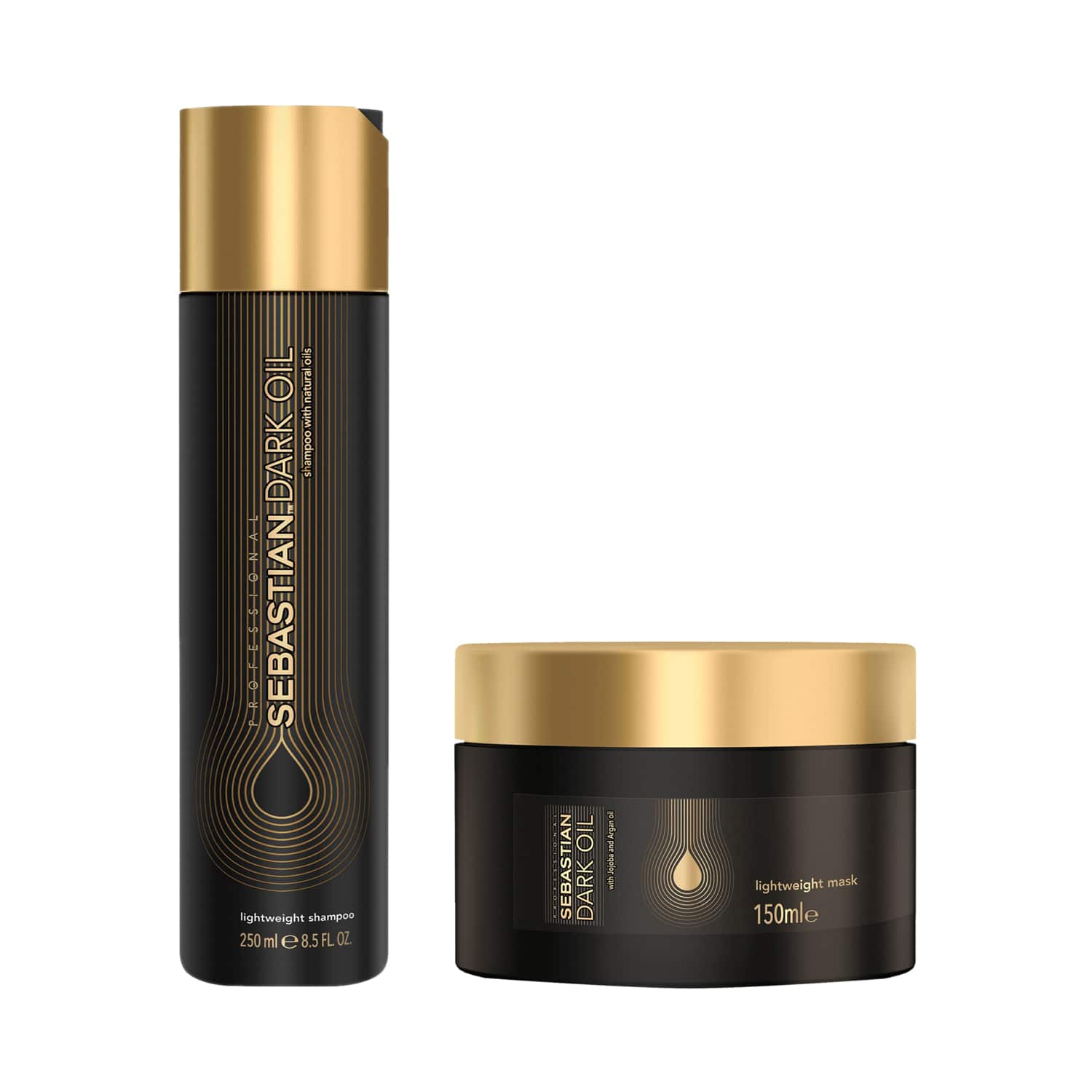 Sebastian Professional | Sebastian Professional Dark Oil Lightweight Shampoo (250 ml) + Hair Mask 150 ml