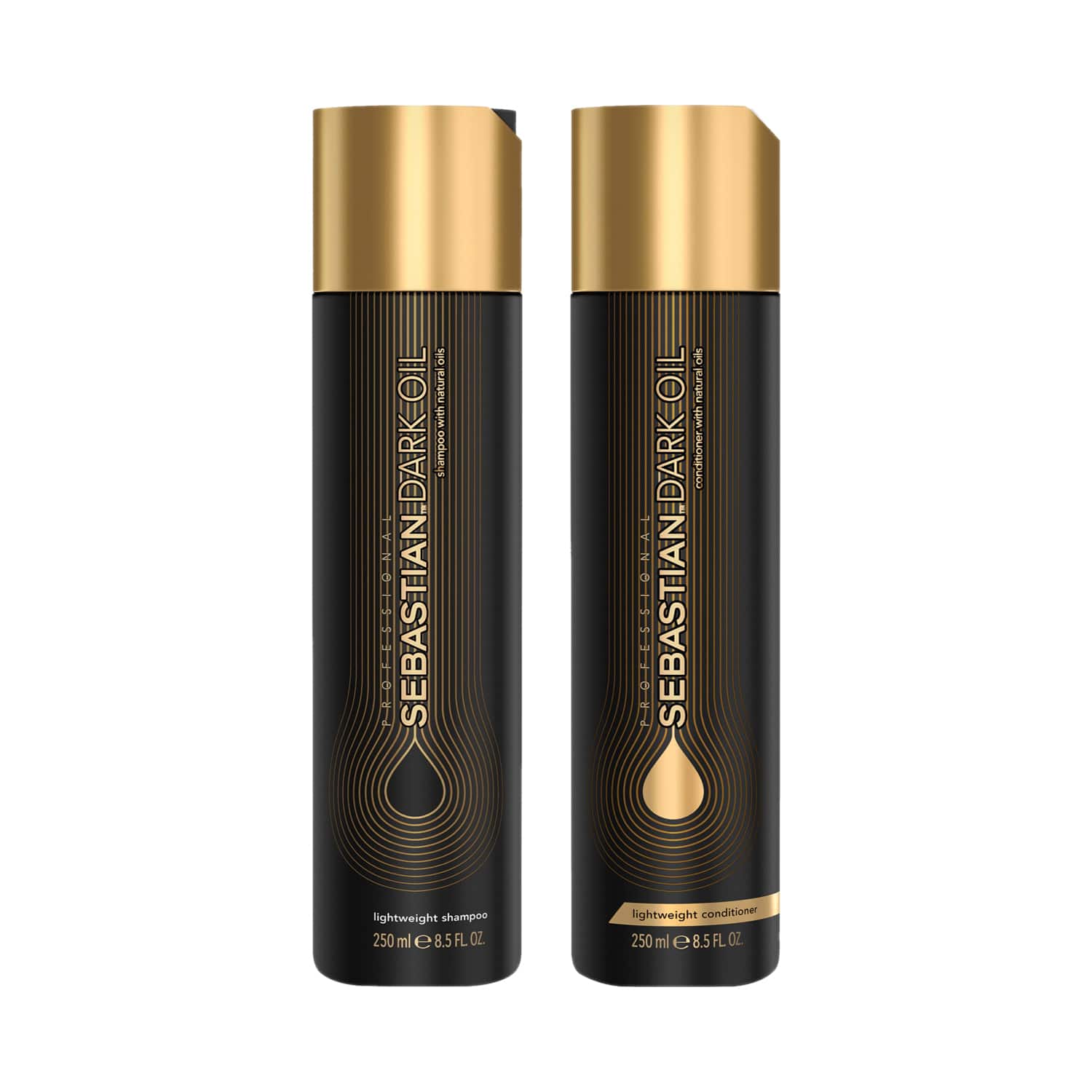 Sebastian Professional | Sebastian Professional Dark Oil Lightweight Shampoo (250 ml) + Hair Conditioner (250 ml) Combo of 2