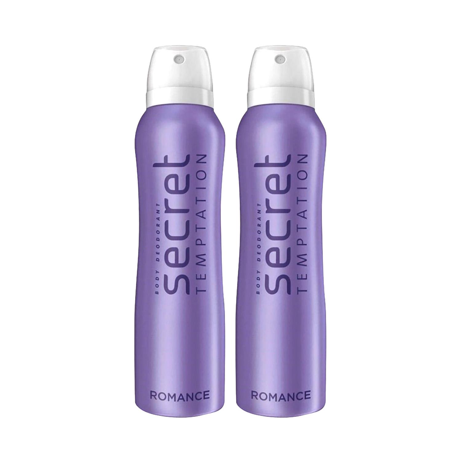 Secret Temptation | Secret Temptation Romance Daily Freshness Deodorant Body Spray (225 ml) (Pack of 2) Combo