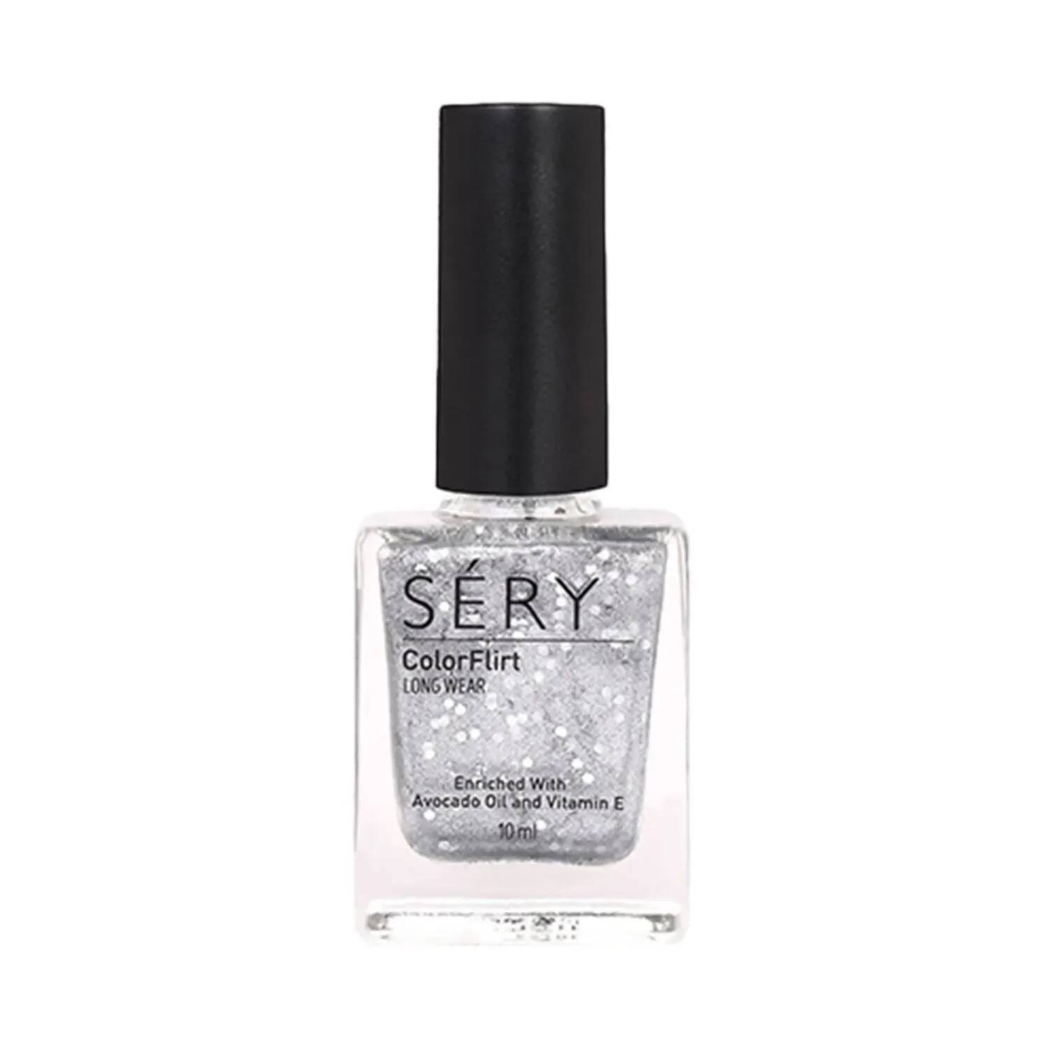 Sery | Sery Colorflirt Nail Paint Glitter - Silver Shine (10ml)