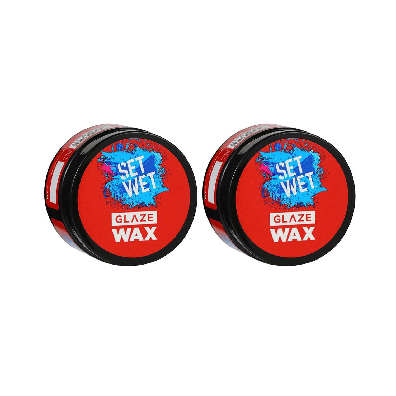 Set Wet | Set Wet Glaze Hair Wax for Men Pack for 2 Combo (60 g)