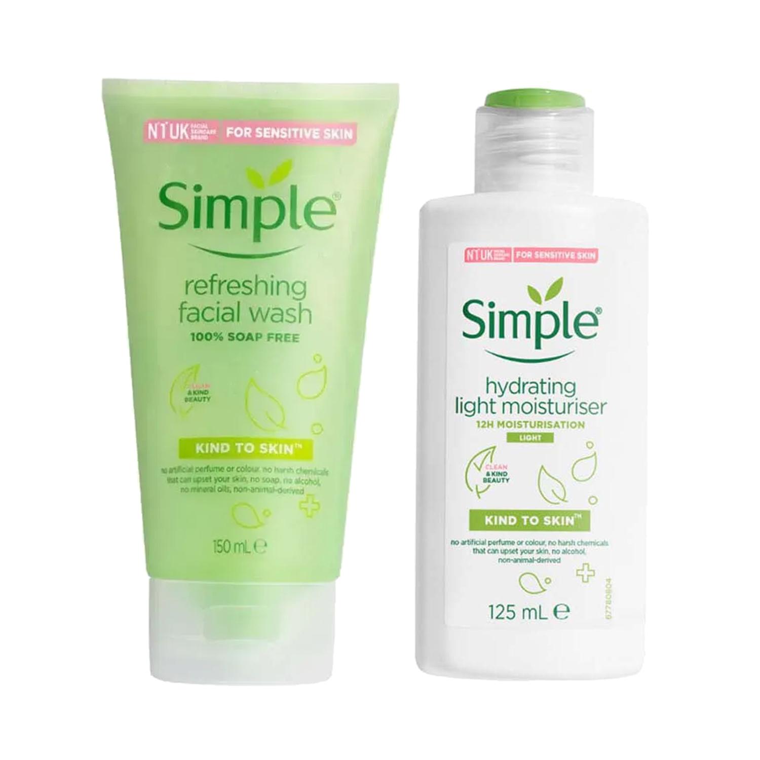 Simple | Simple Kind To Skin Hydrating Light Moisturizer + Facial Wash Combo